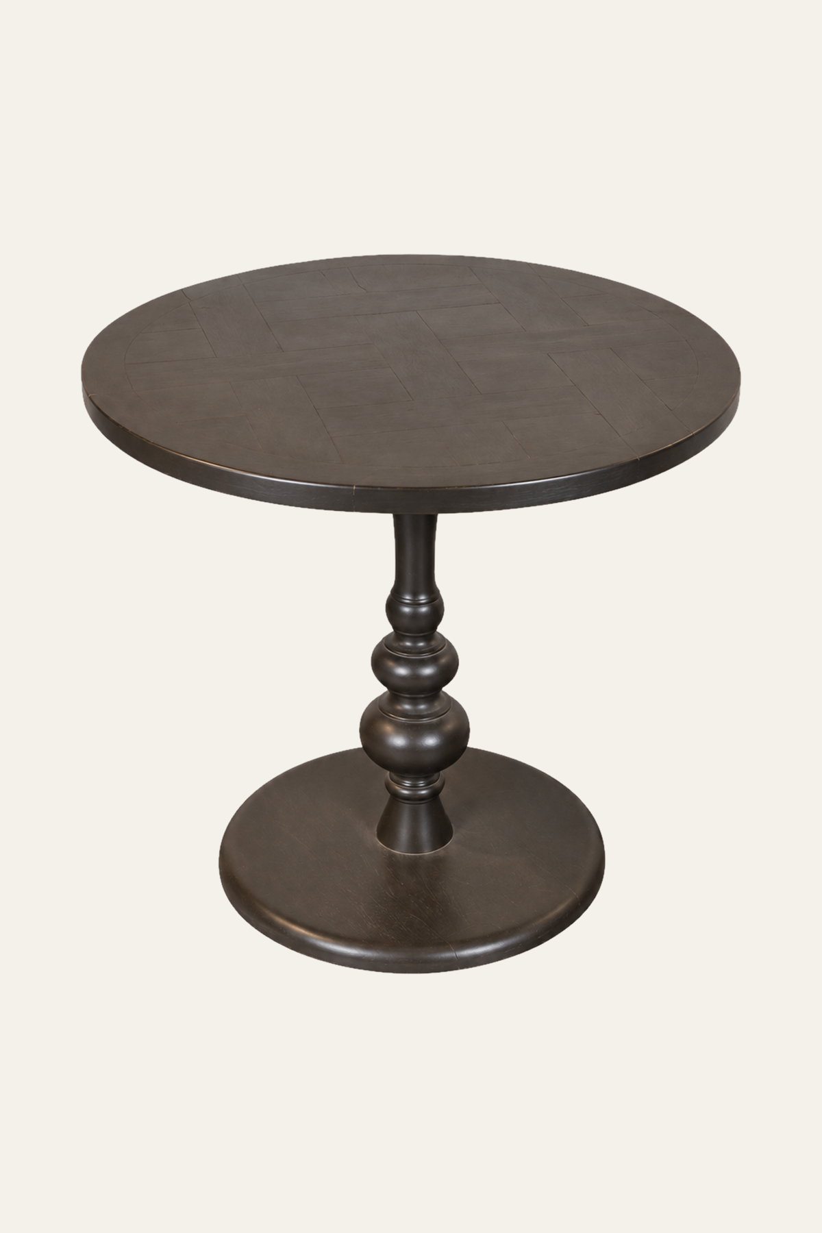 Black Pedestal Side Table