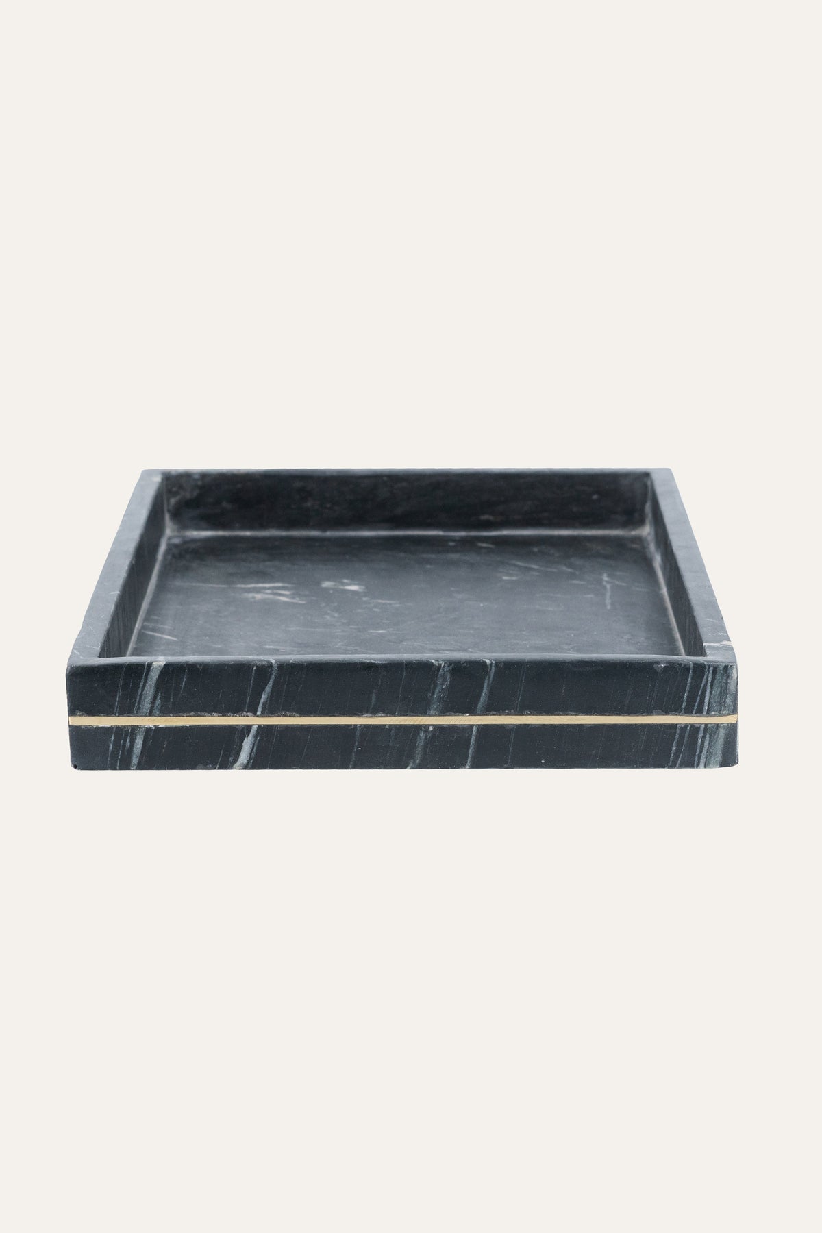 Black marble and gold serving tray
