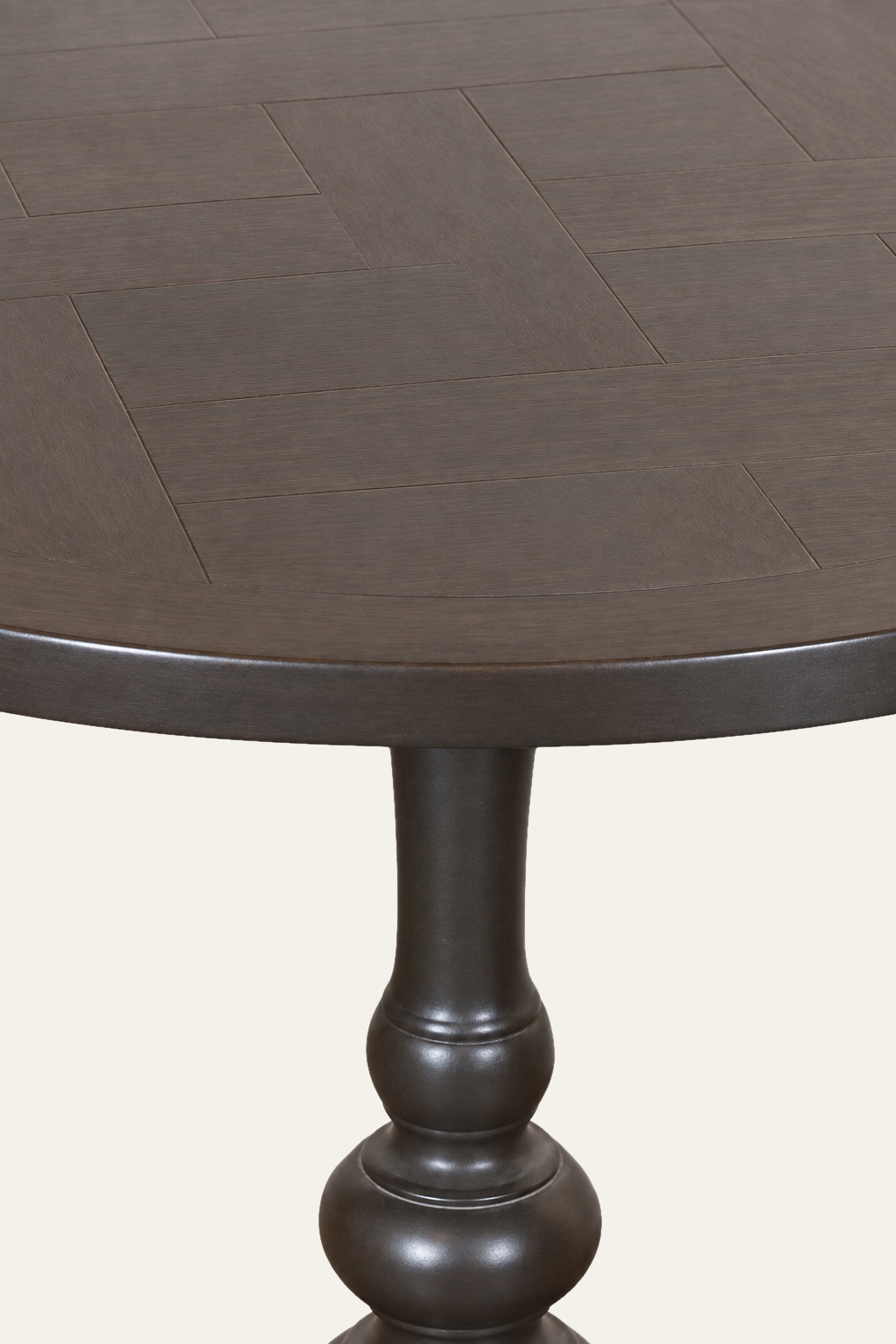 Black round side table