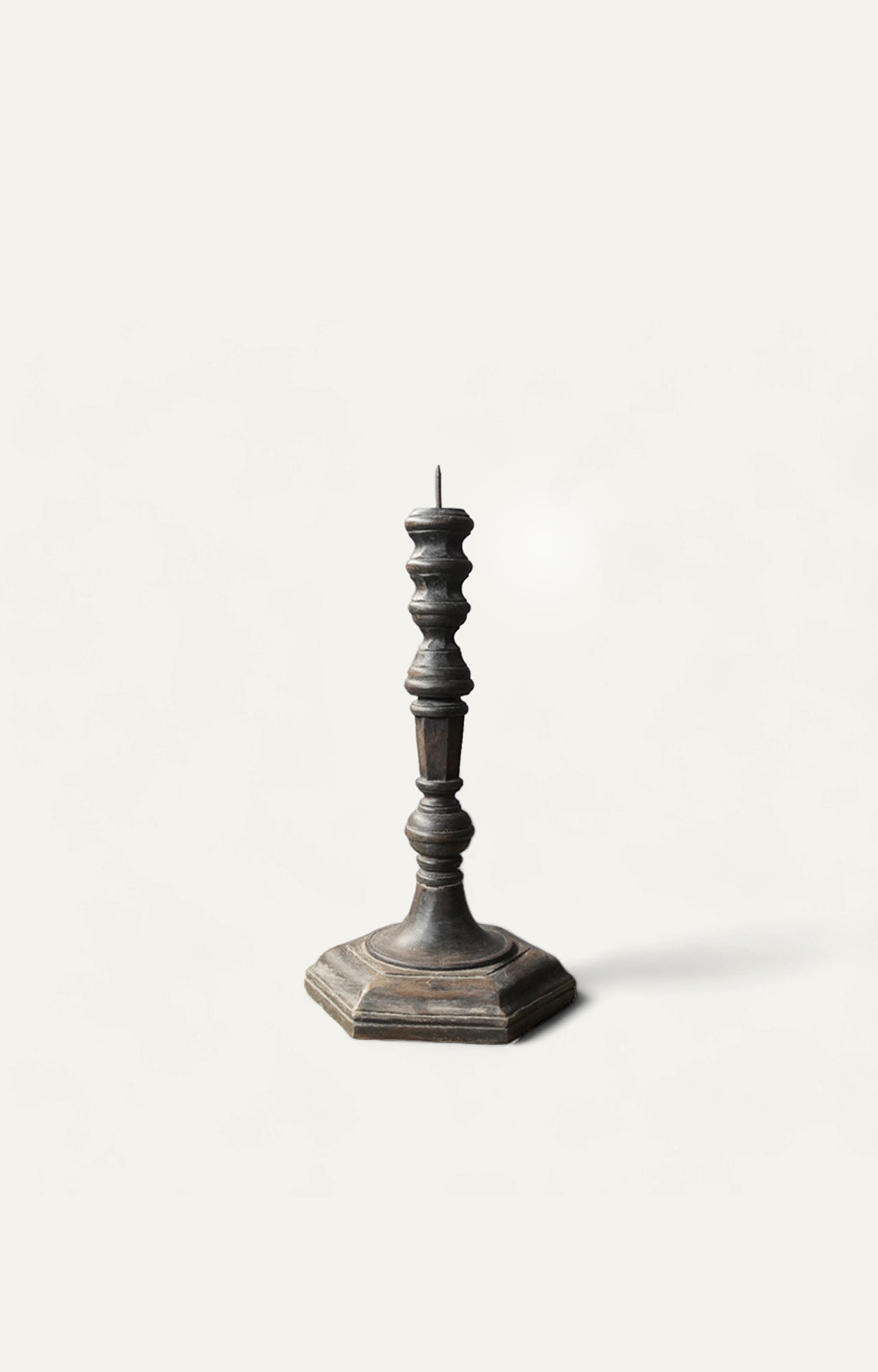 Black vintage wood Candle Stand - main