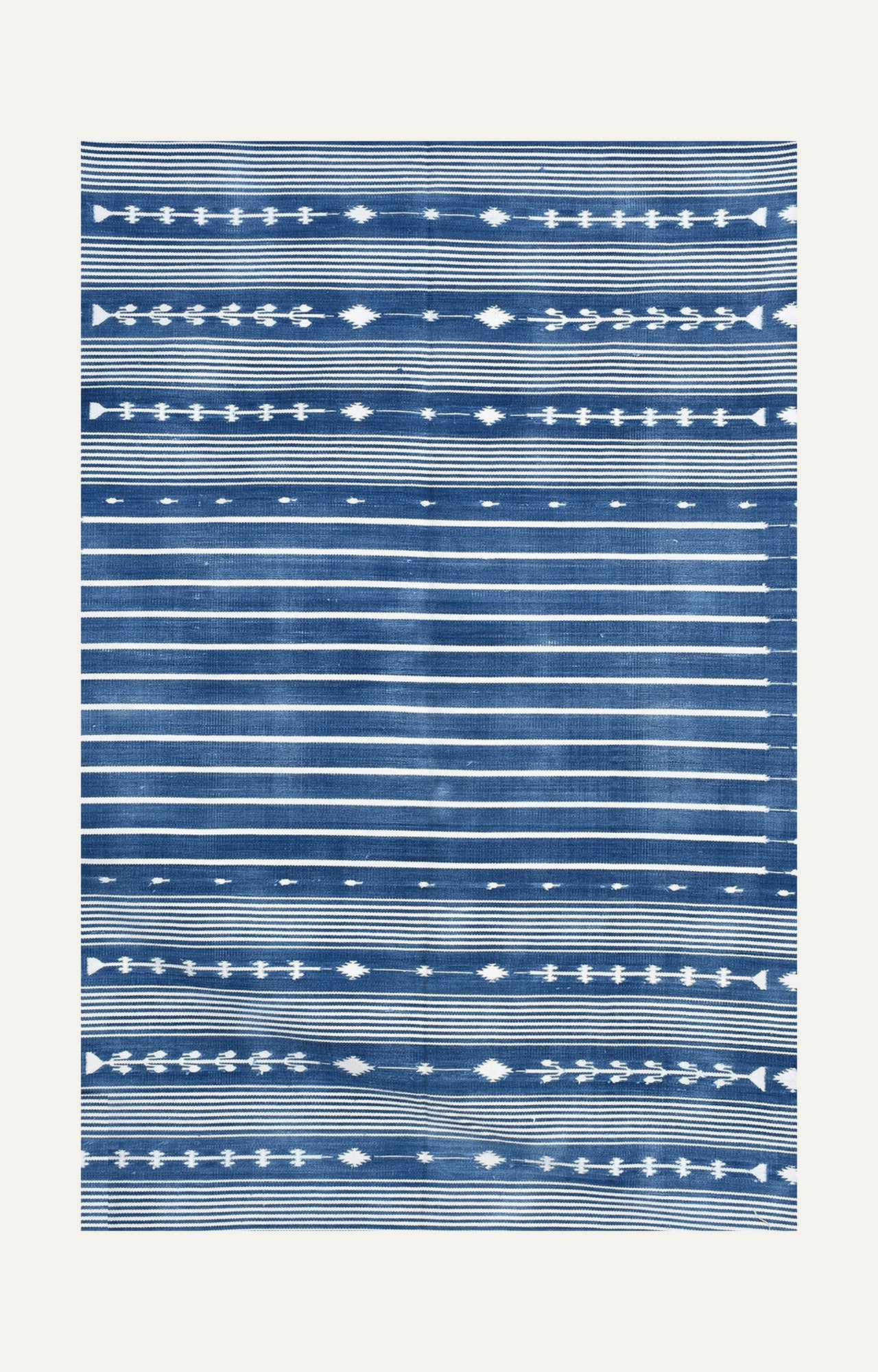Blue Cascade Cotton Rug