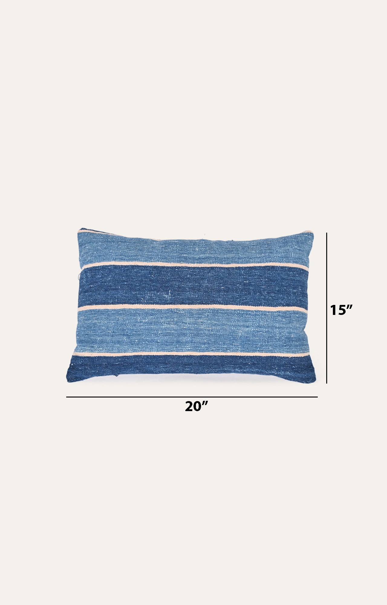 Blue on blue striped accent cushion_size