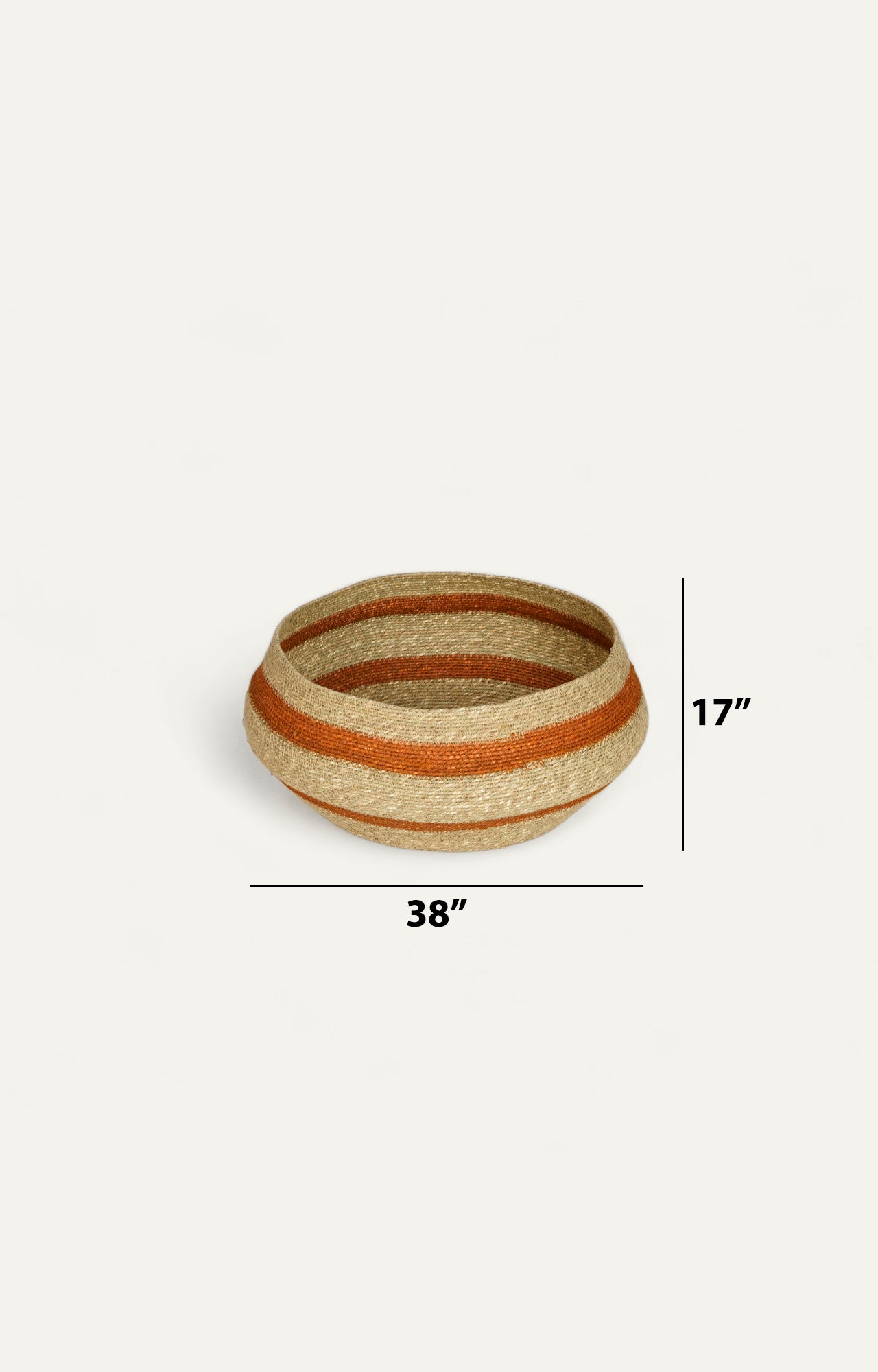 Boho Seagrass Basket_size