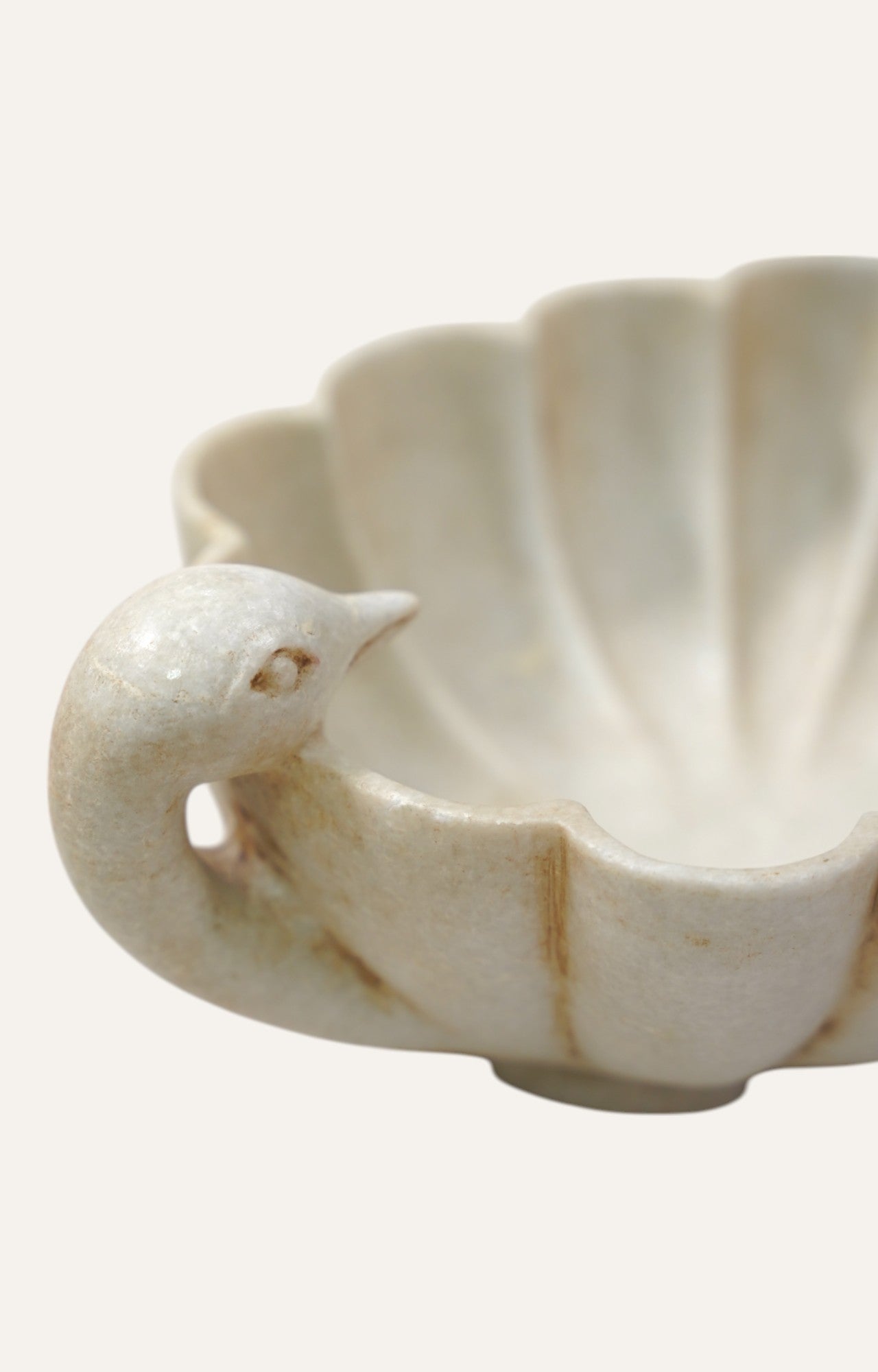 Bowl With Swan-Handled Design