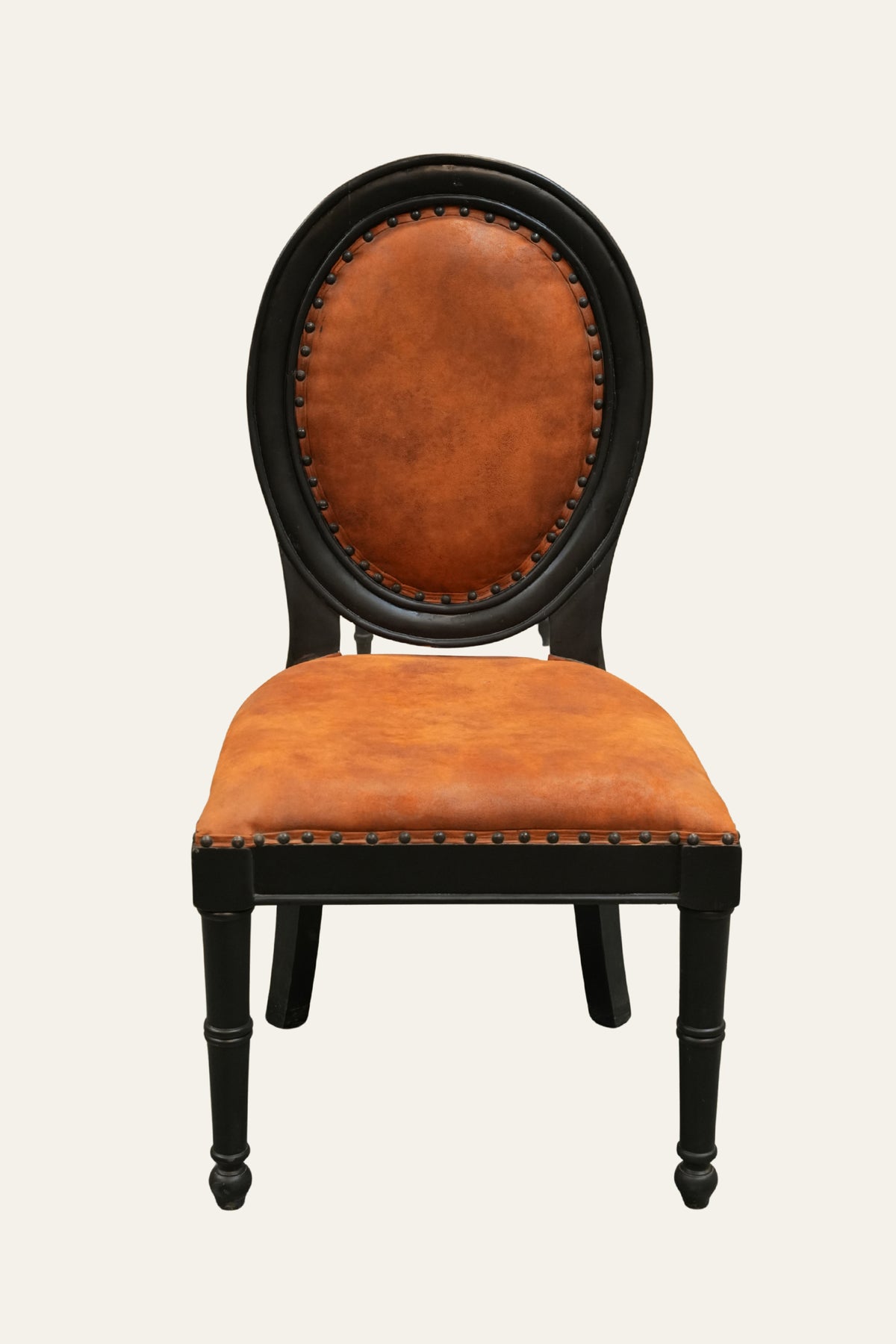 Brass Nailhead Study Chair