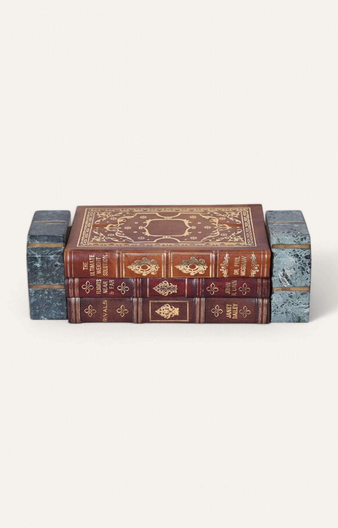Brass inlaid Book ends Set