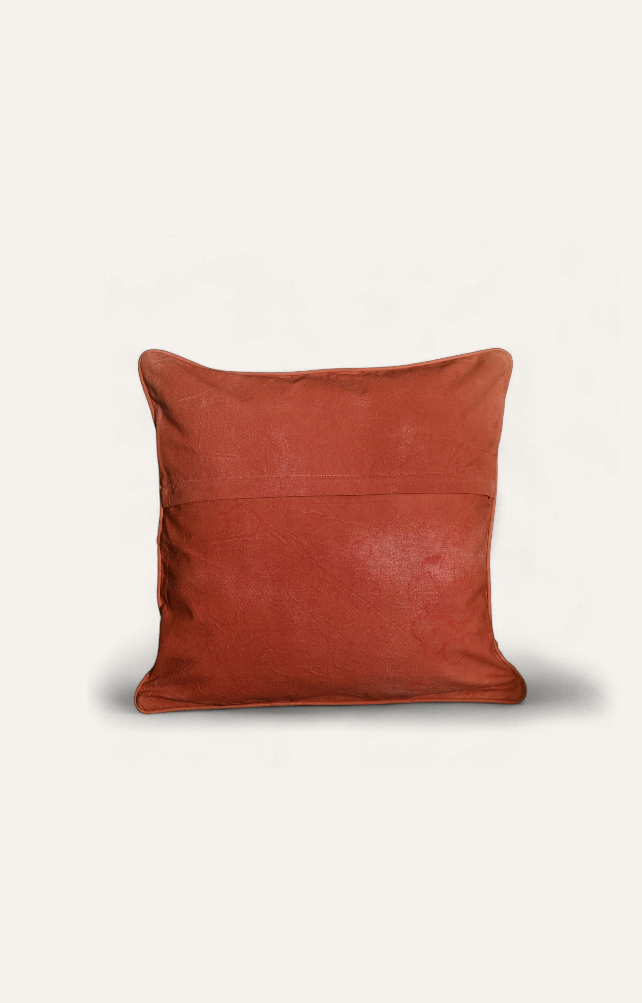 Brick Red Ikat cushion covers_detailed