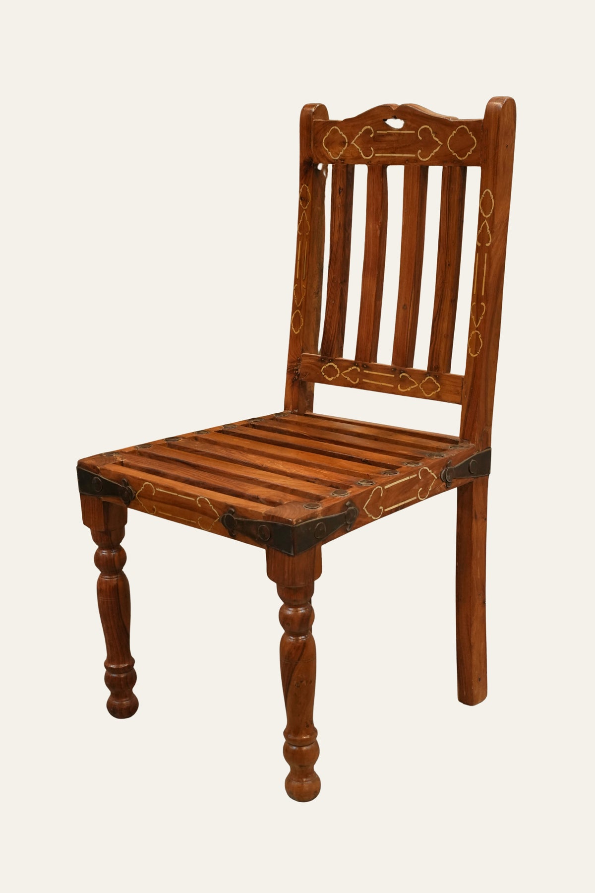 Brown Bone Inlay Study Chair