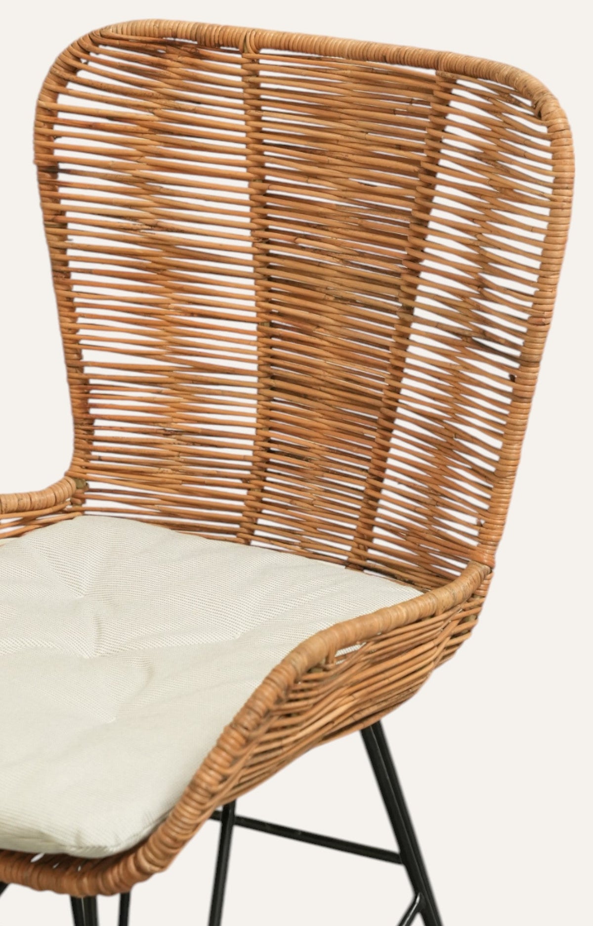 Brown Woven Rattan Study Chair