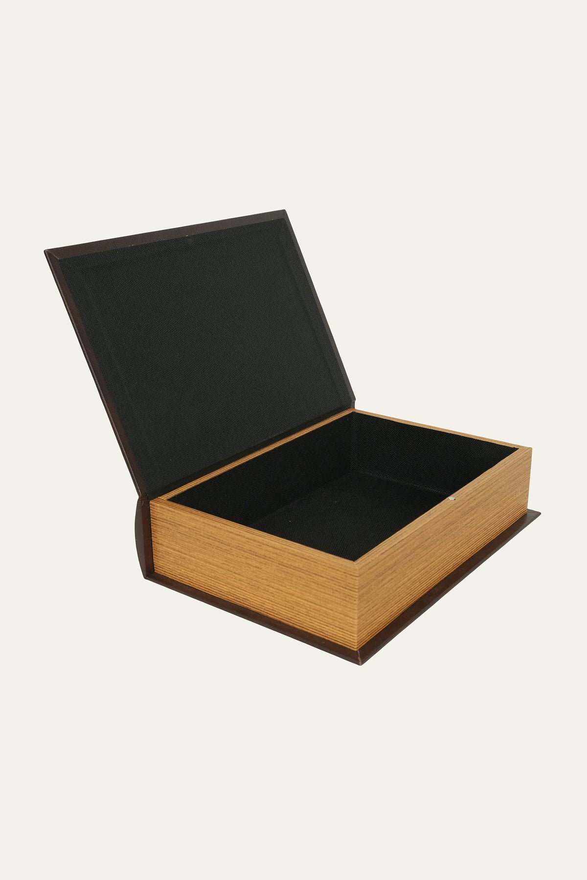 Brown vintage book shaped storage box