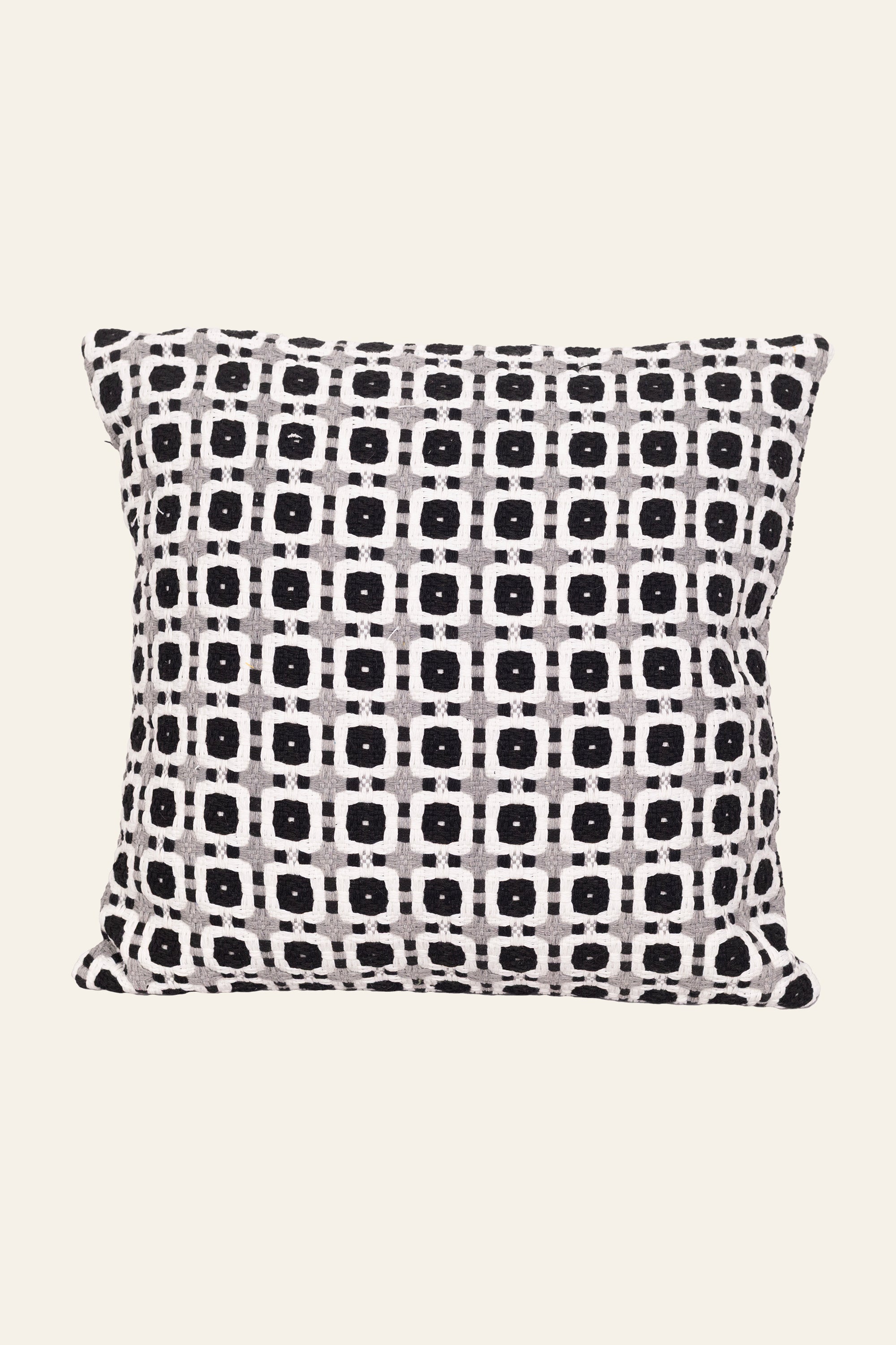 Buy Navy Blue Geometric Pattern Cushion online
