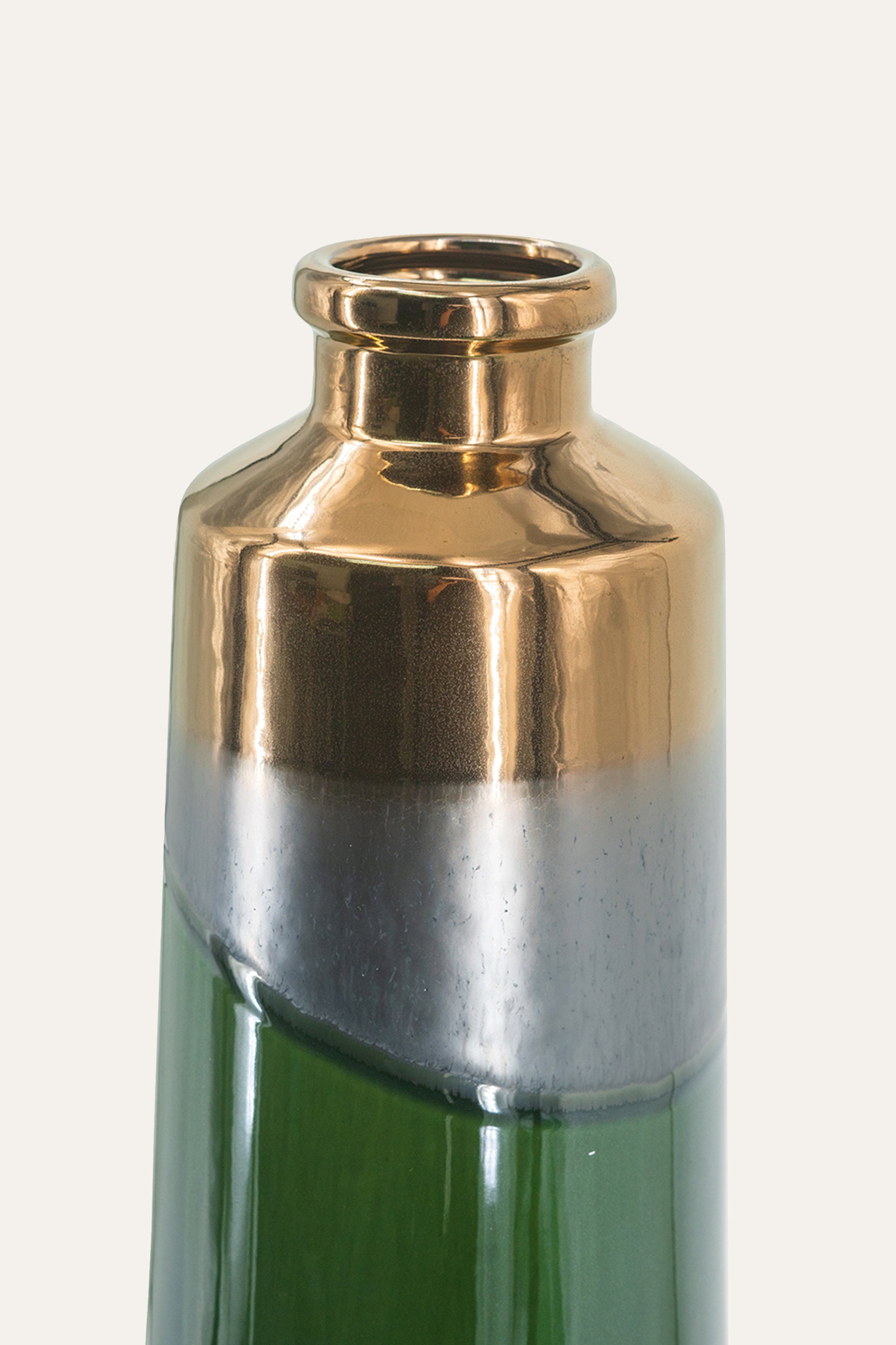 Dual Tone Glass Bottle for Shelf Styling