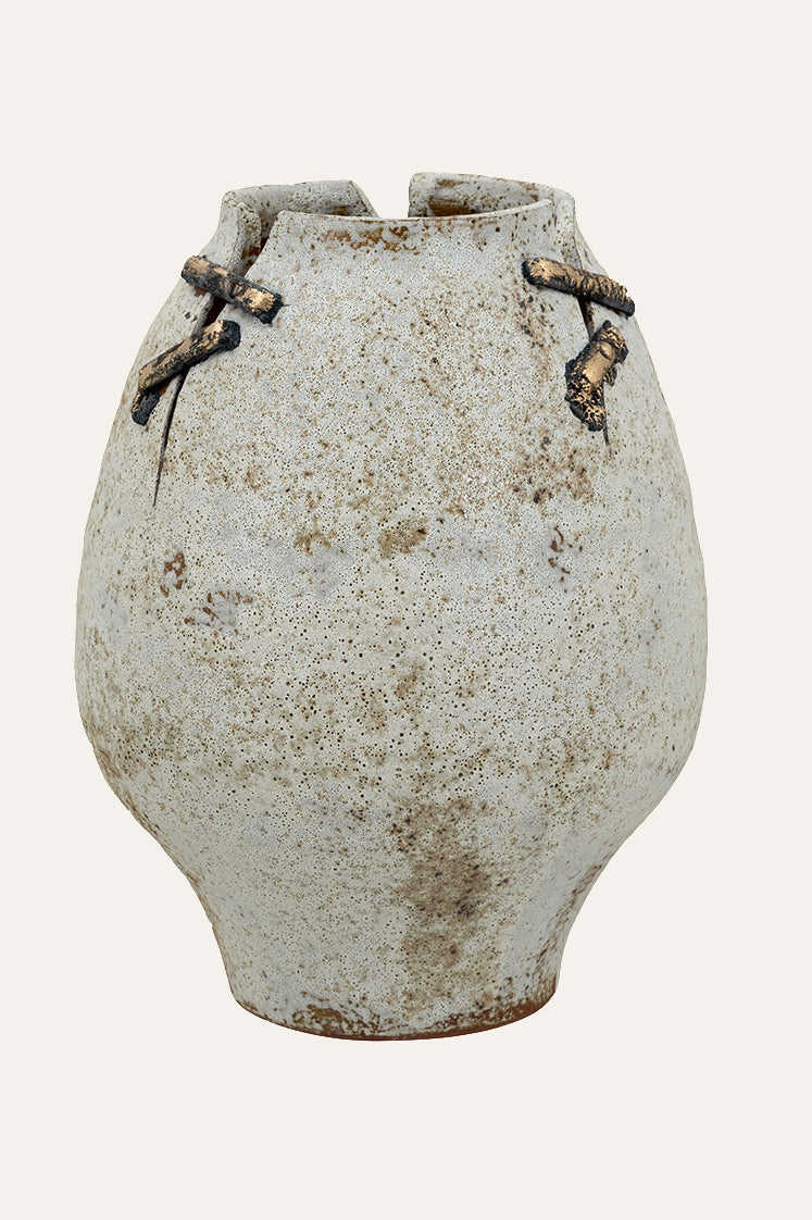 Distressed Ceramic Vase Antique Look Décor