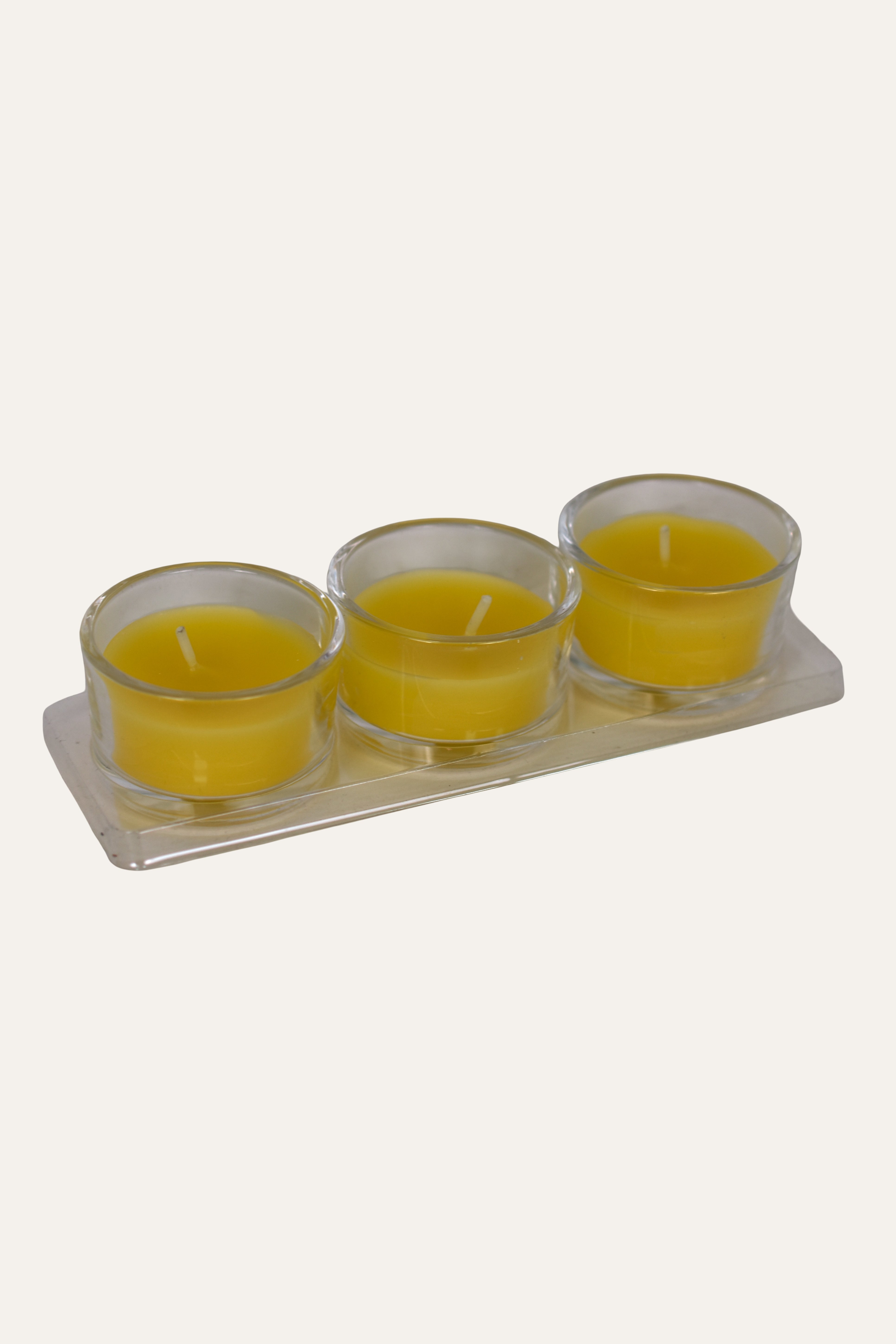 Orange Scented Yellow Candle in Cup