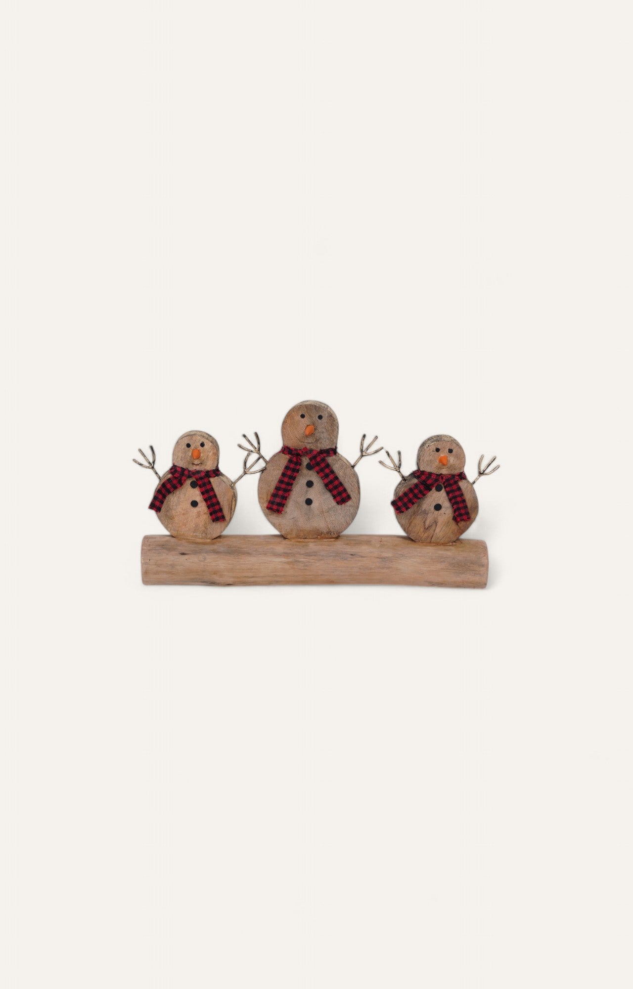 wooden snow man