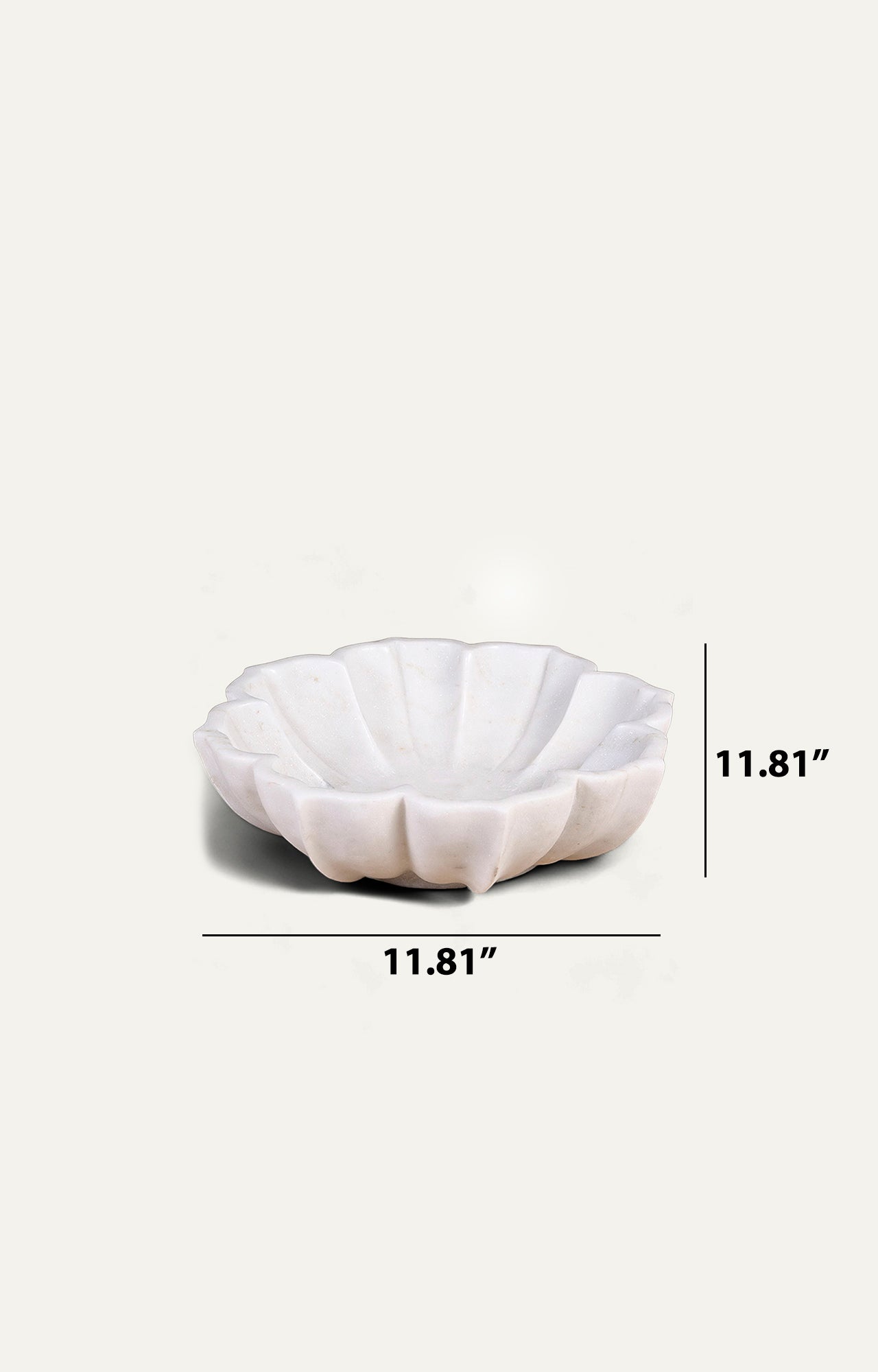 Carved White Marble Bowl_size