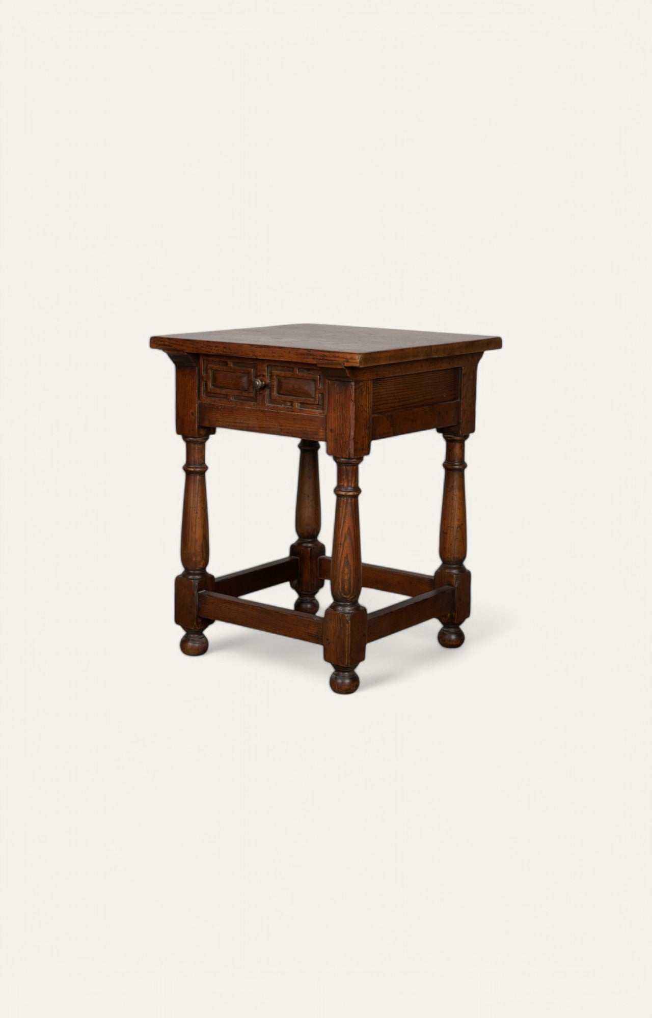 Carved Wooden Side Table