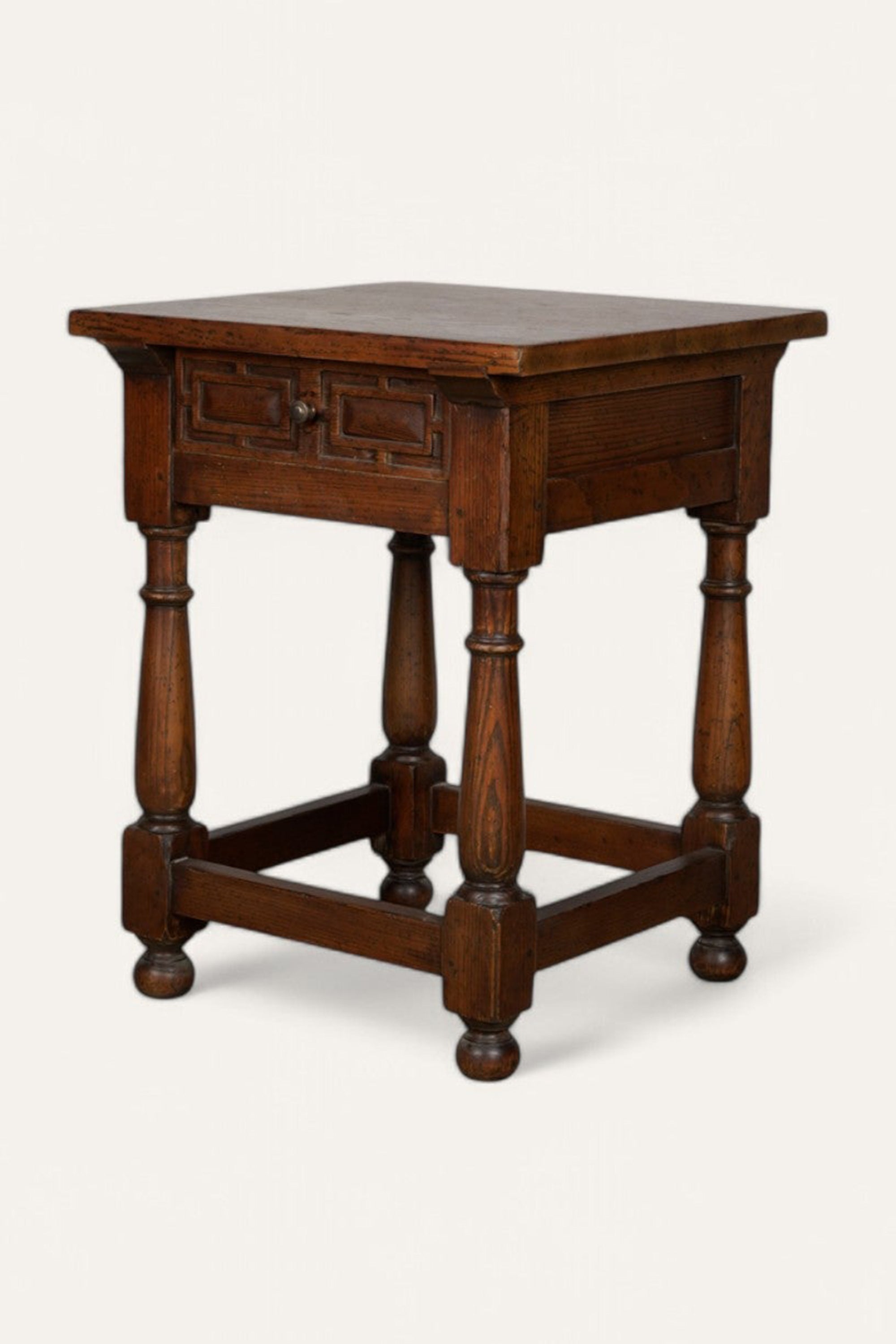 Carved Wooden Side Table