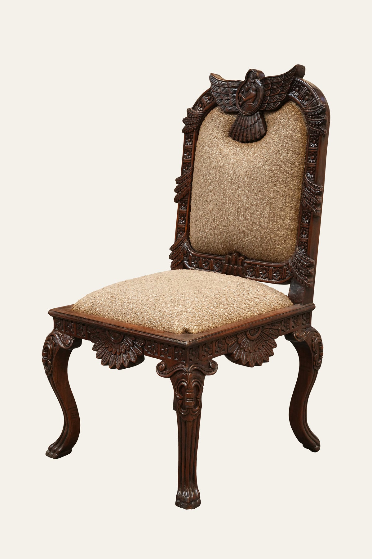 Carved Wooden Study Chair
