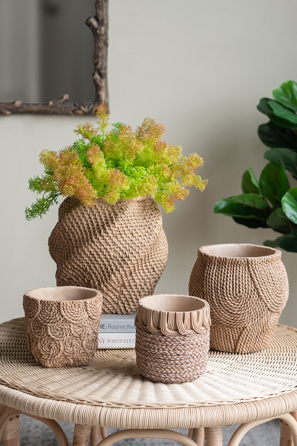 Textured Cement Planter Small