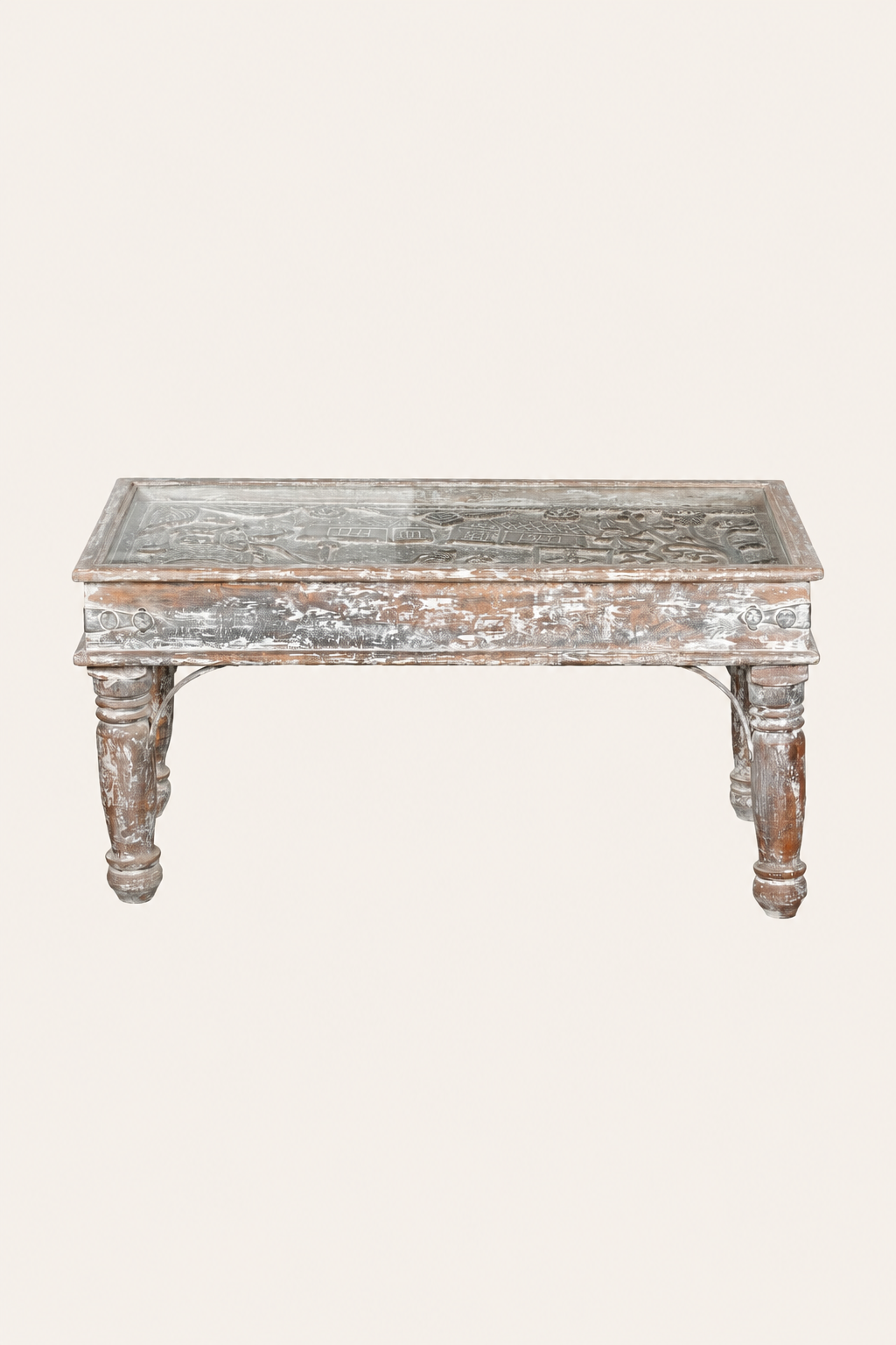 Wooden Carved Indian Style Coffee Table
