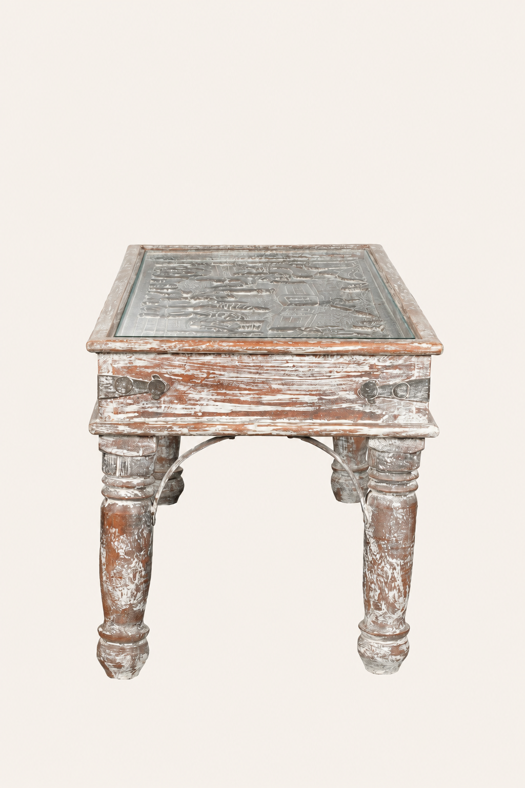 Wooden Carved Indian Style Coffee Table