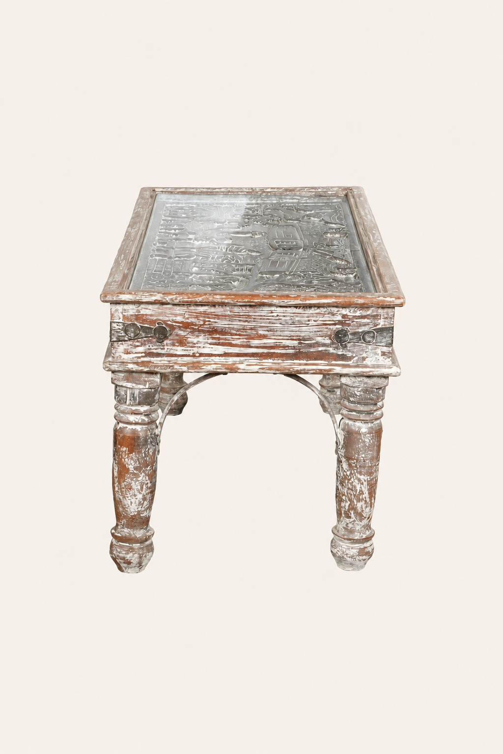 Wooden Carved Indian Style Coffee Table