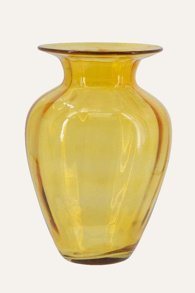 Classic Amber Glass Vase