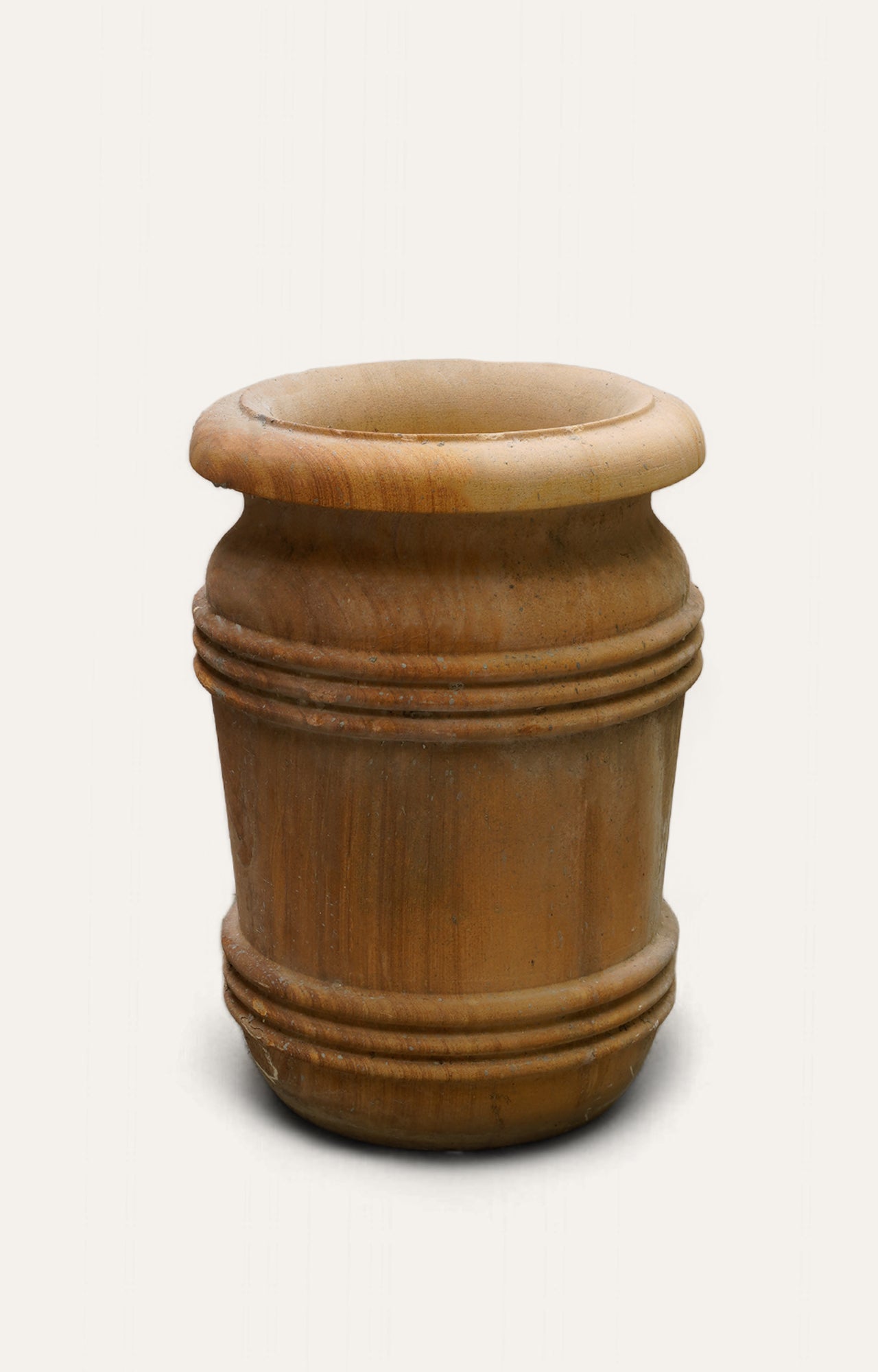 Classic Double Rolled Rim Sandstone Planter_3