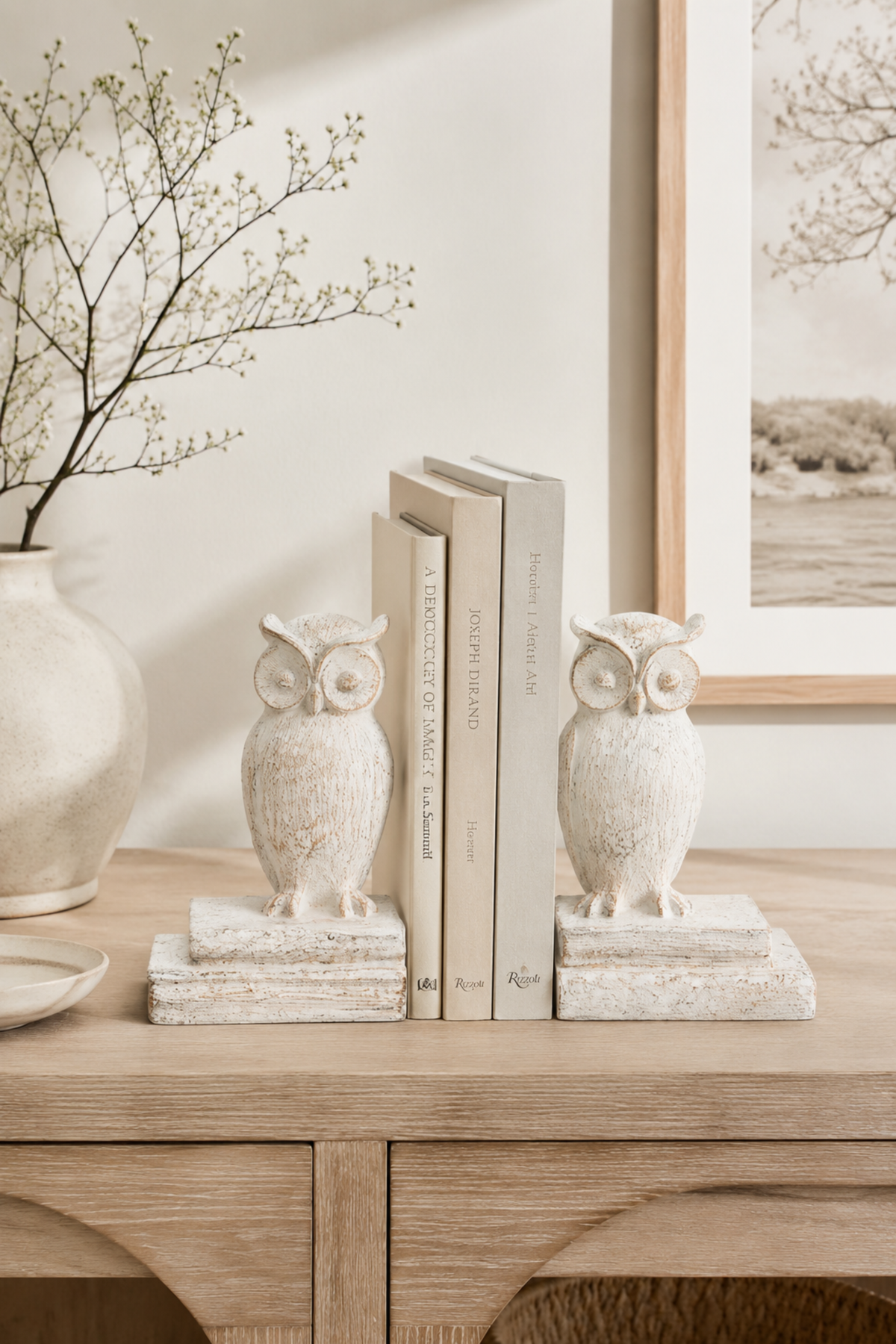 Classic Owl Sculpture Bookends