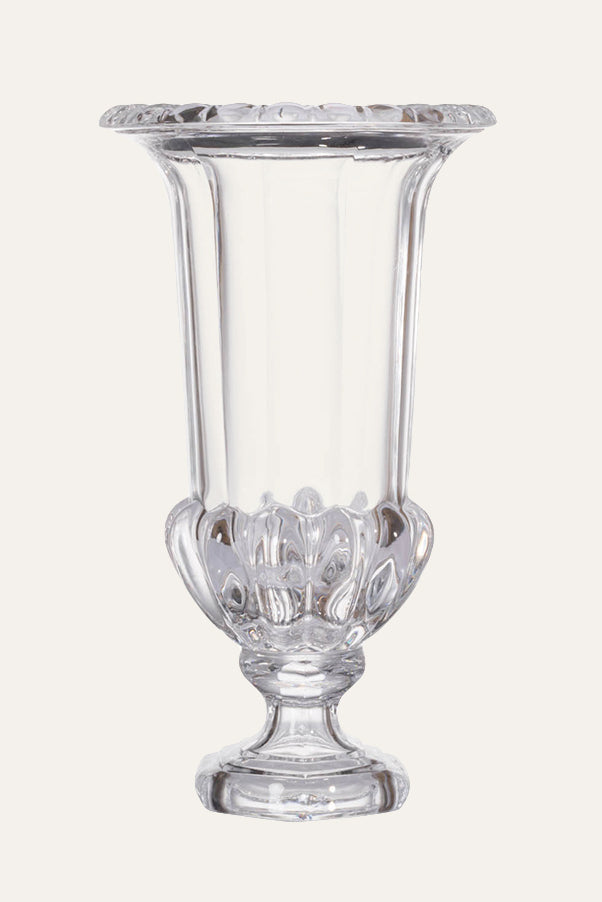 Classic Pedestal Livie Clear Glass Urn Vase