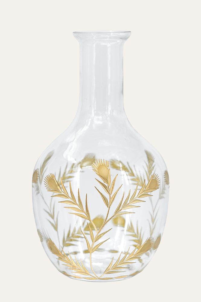 Clear Glass Decorative Vase 