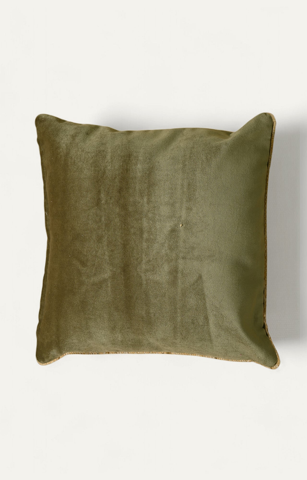 Velvet Cushion Cover with Floral Embroidery