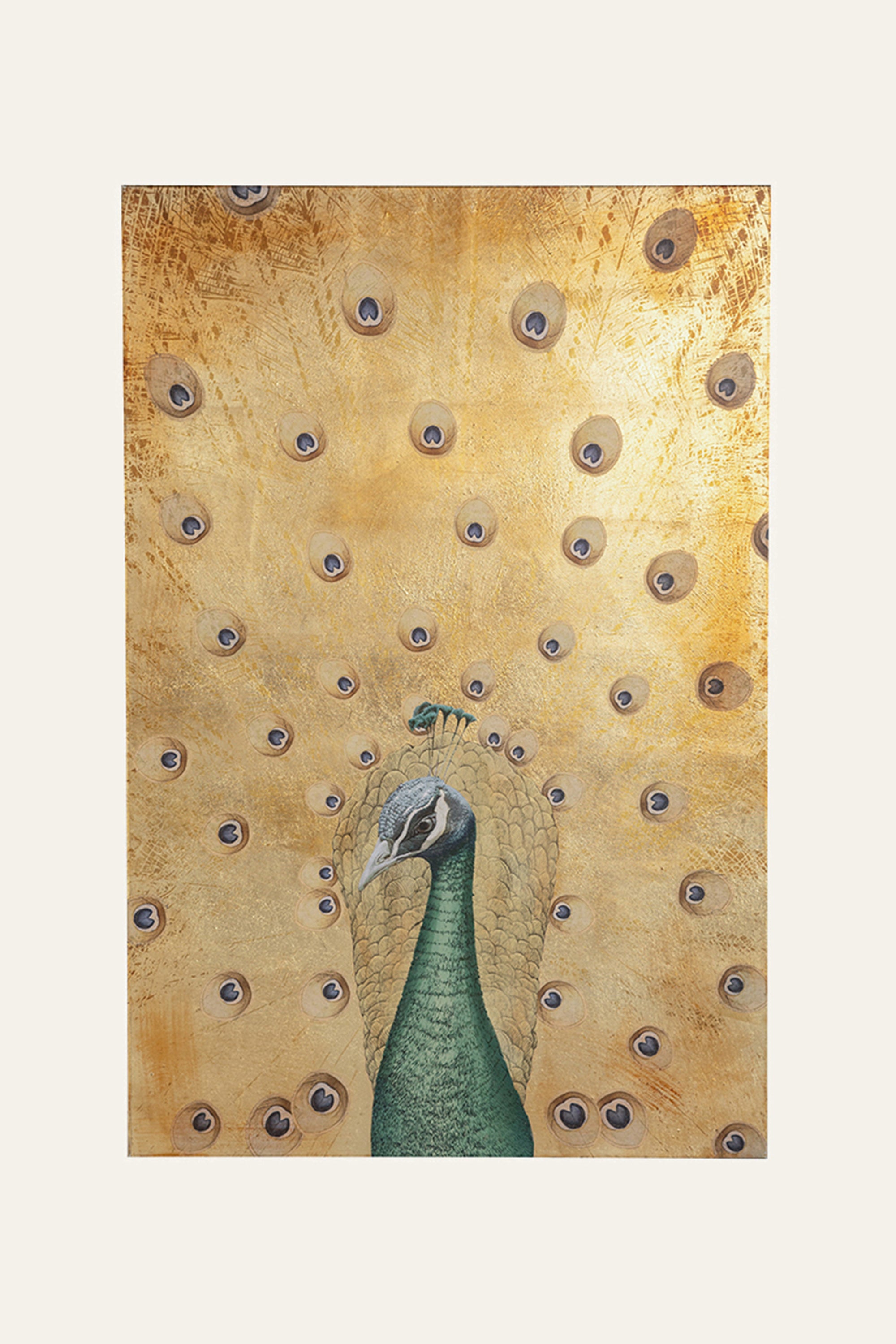 Vibrant Peacock Oil Painting Wall Art for Living Room