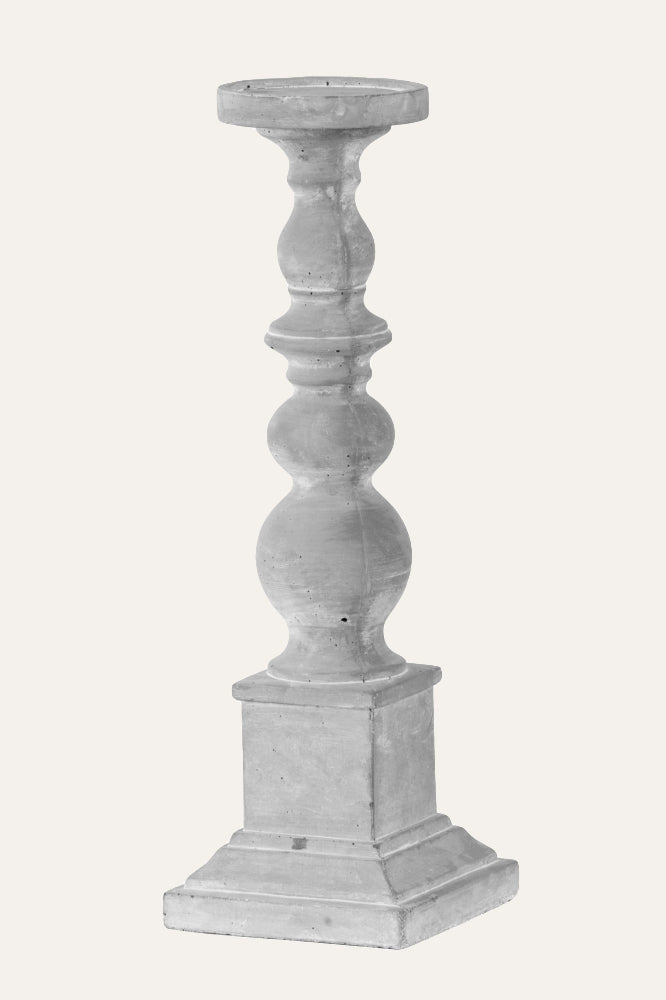 Cement Pillar Candle Holder - Large