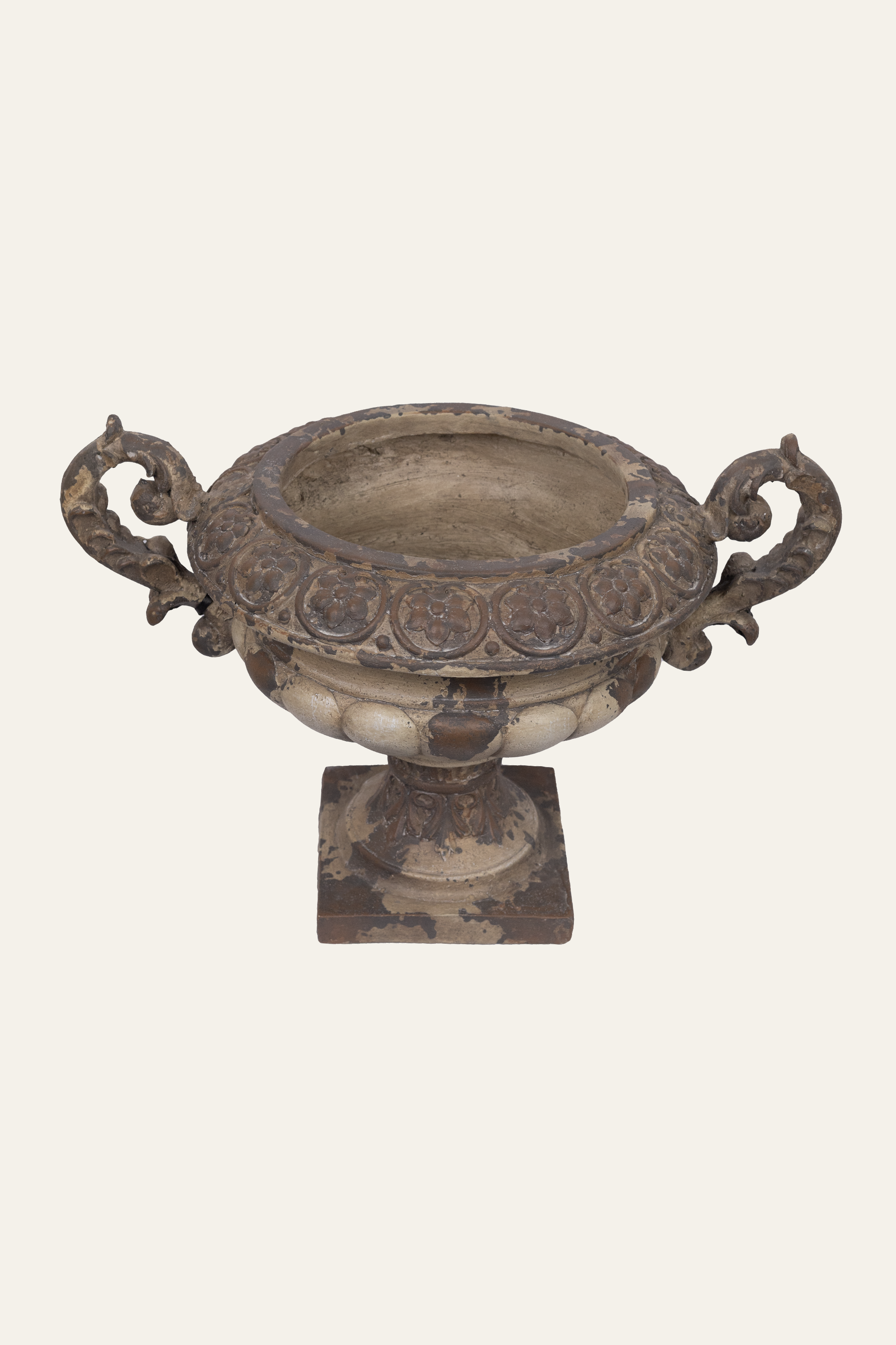 Rustic Textured Polyresin Planter