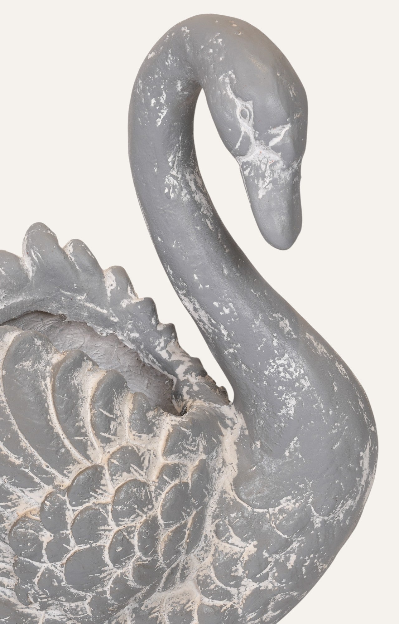Distressed Grey Swan Figurine