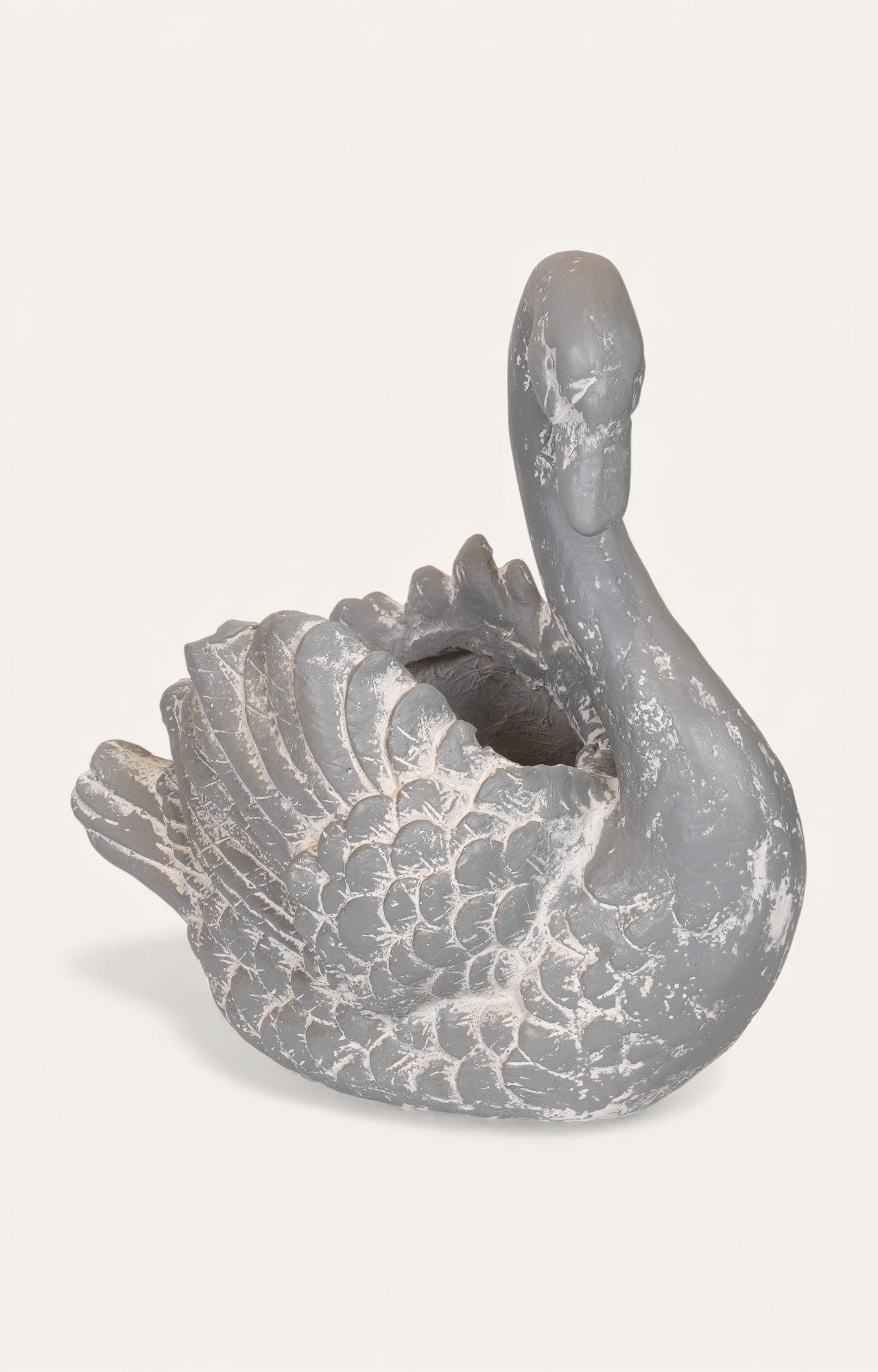 Distressed Grey Swan Figurine