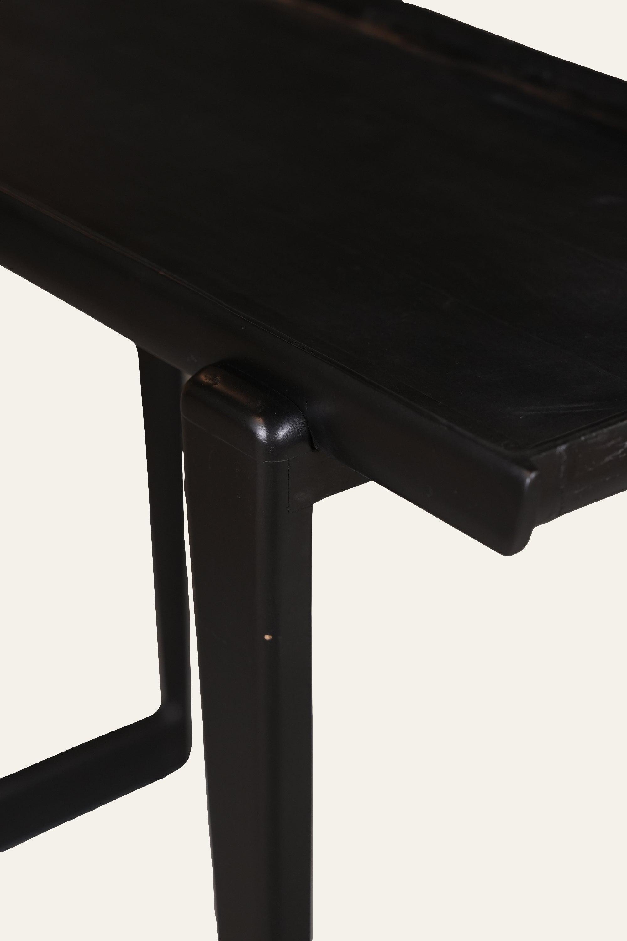 Minimalist Black Tray Top Console Table for Living Room