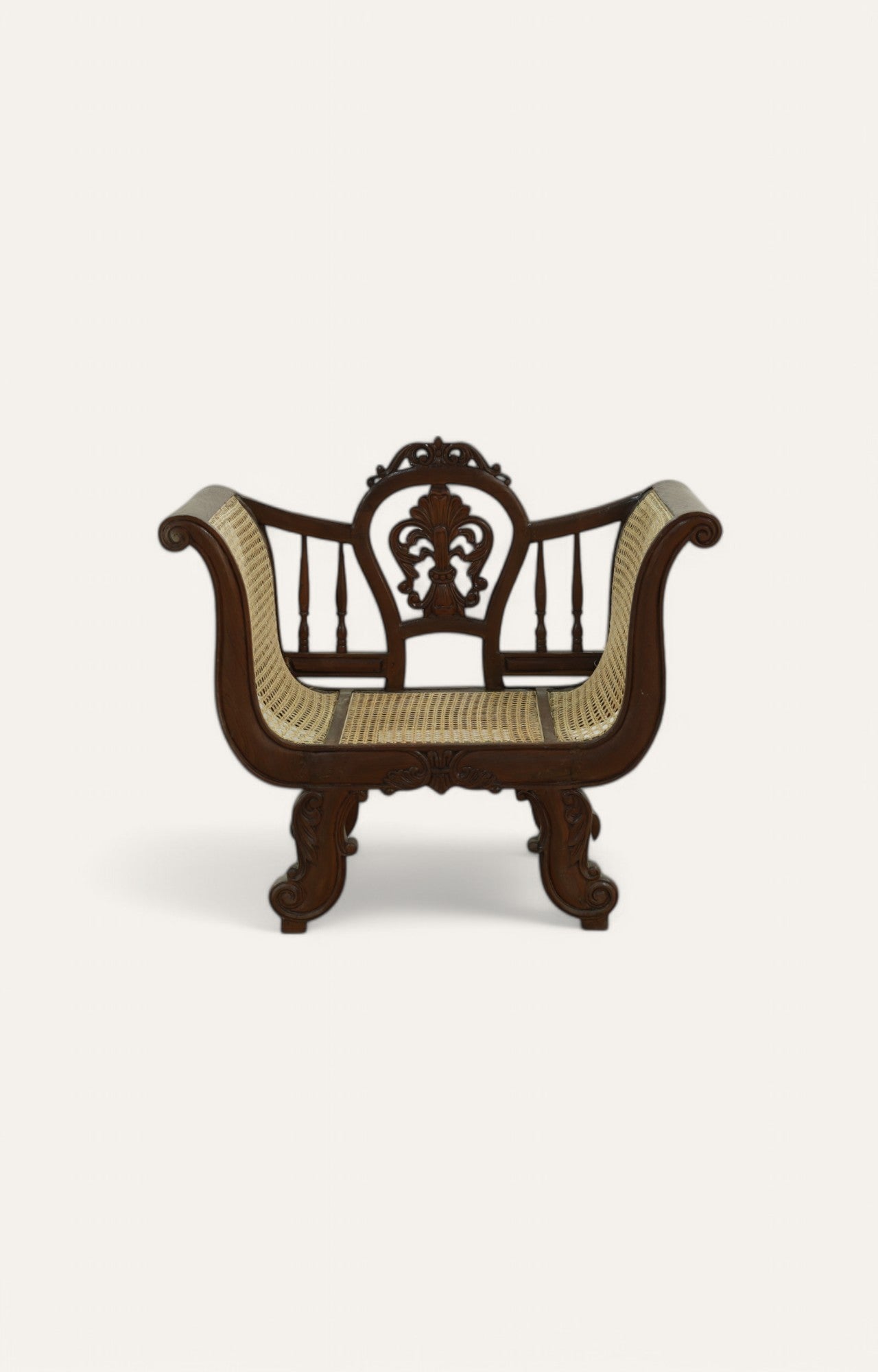 Rattan Hand Carved Arm Chair