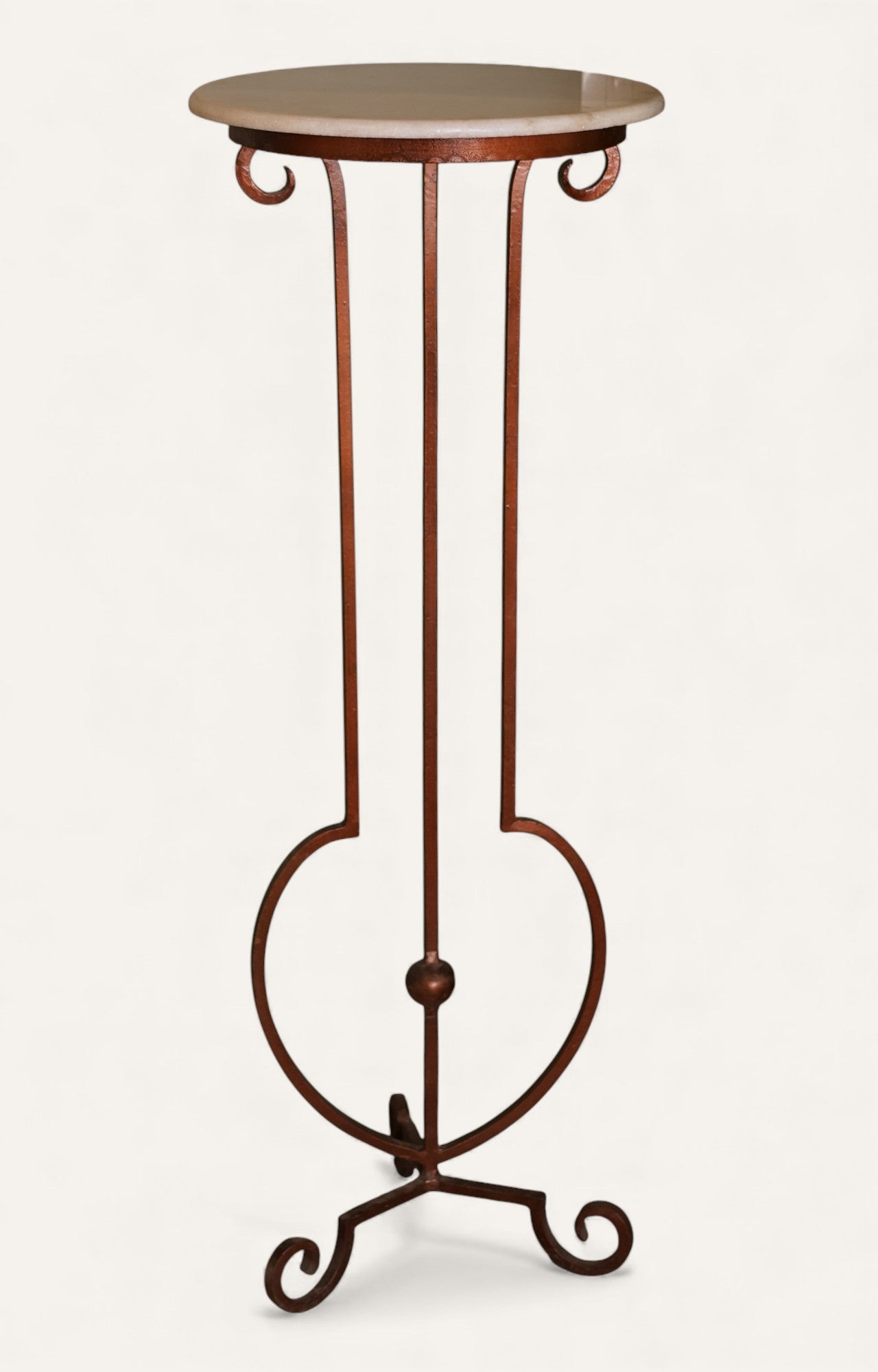 Marble Top With Metal Plant Stand / Pedestal Table