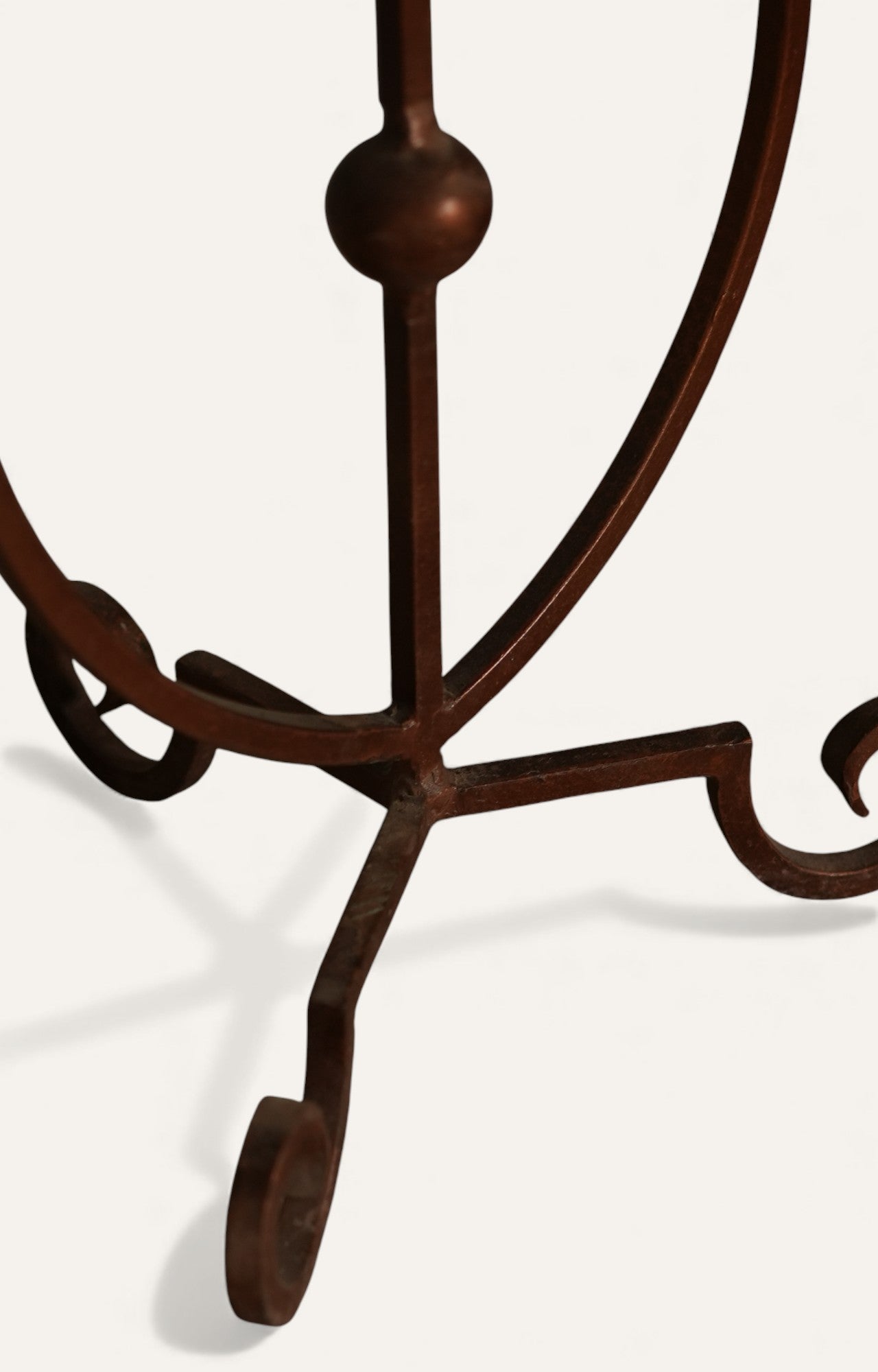 Marble Top With Metal Plant Stand / Pedestal Table