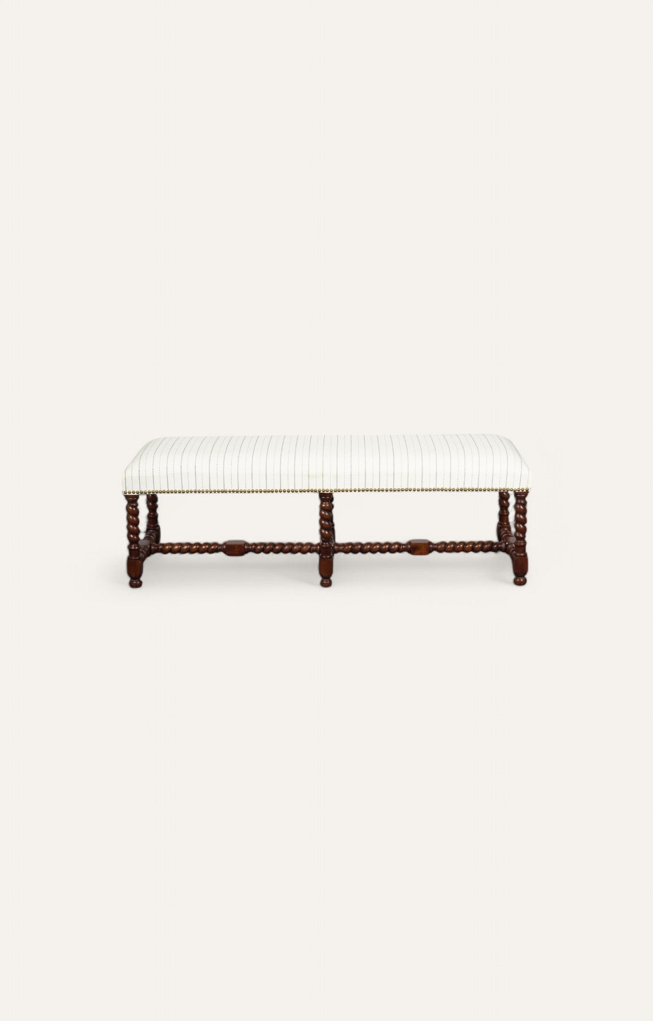 Spindle leg Upholstered Bench