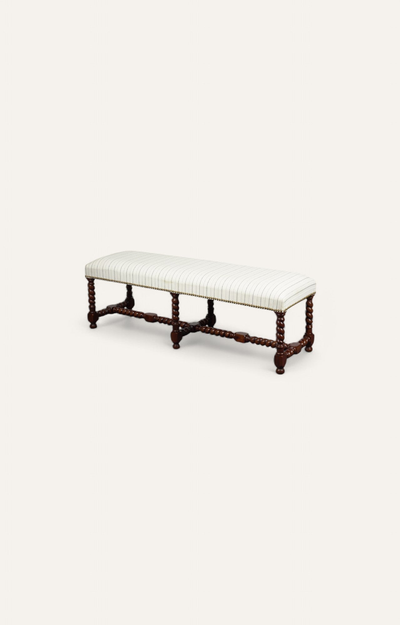 Spindle leg Upholstered Bench