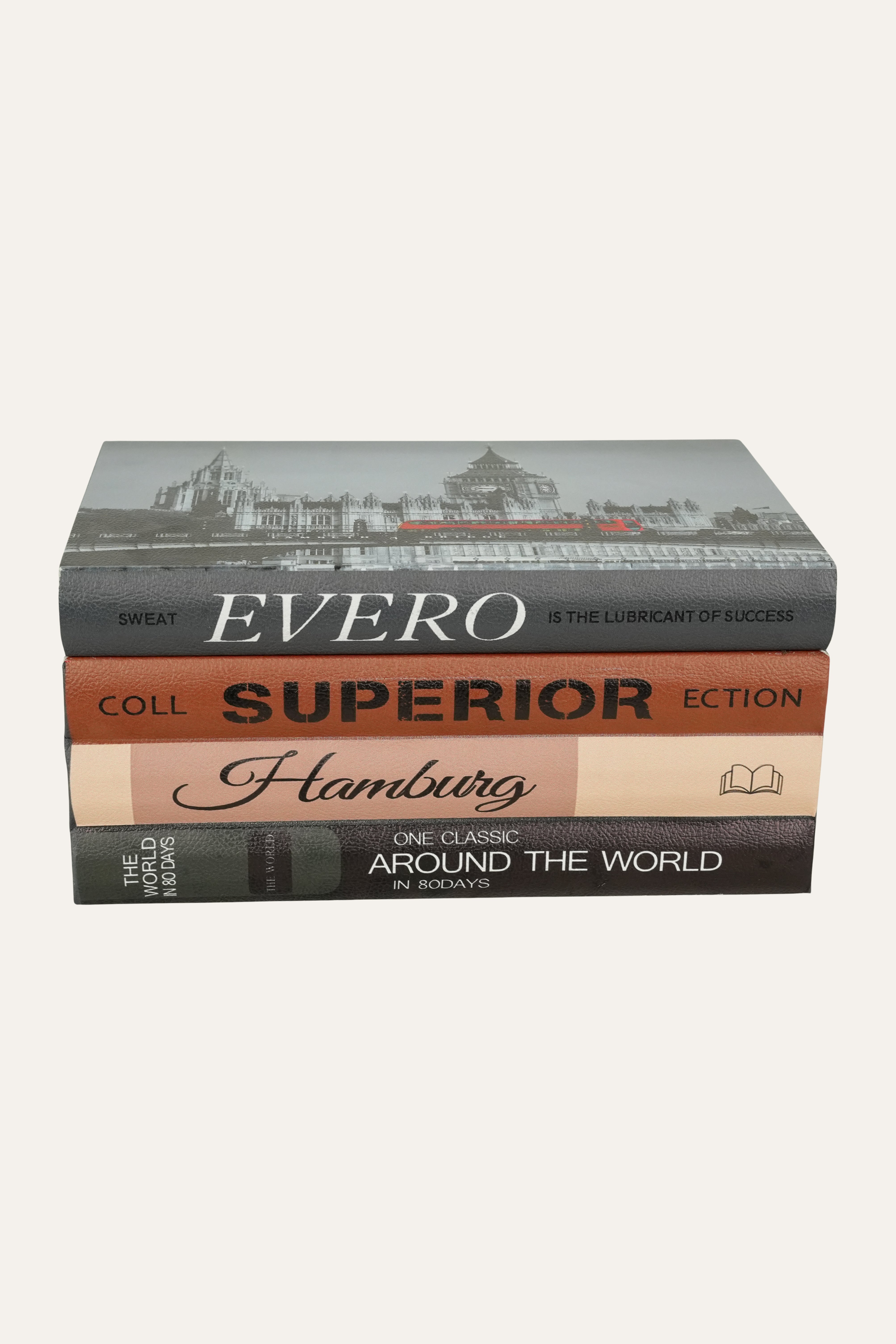 Around The World Stacked Books Decorative Box