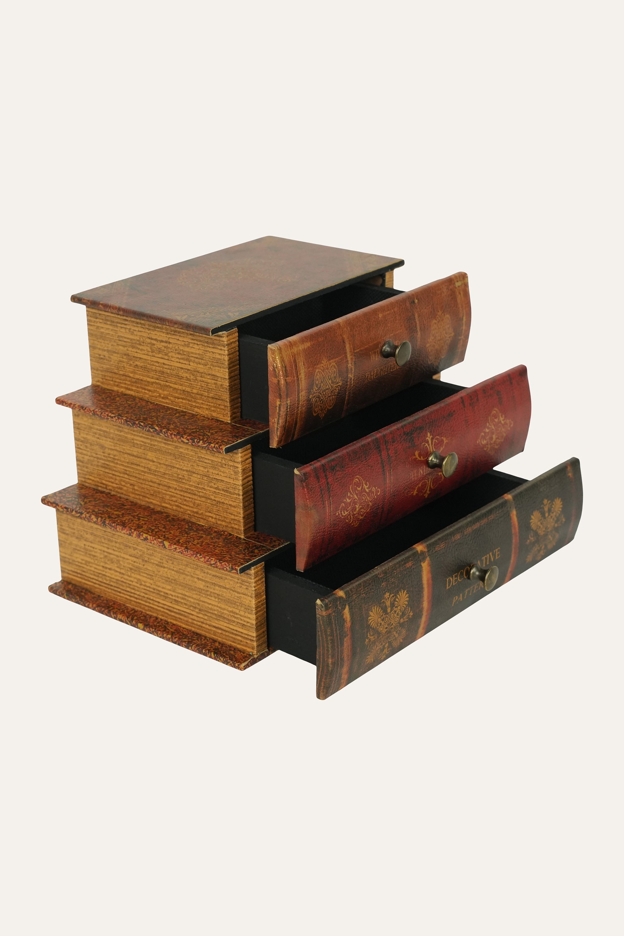 Vintage Book Style Trinket Box - Open