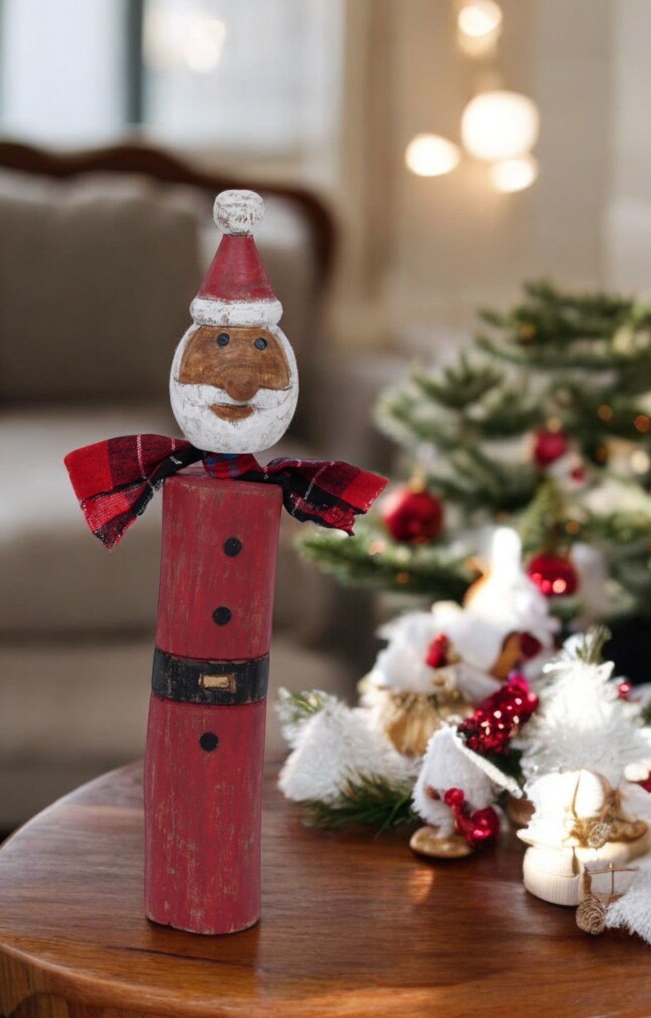 Joyeux Noël Cute Santa Wood