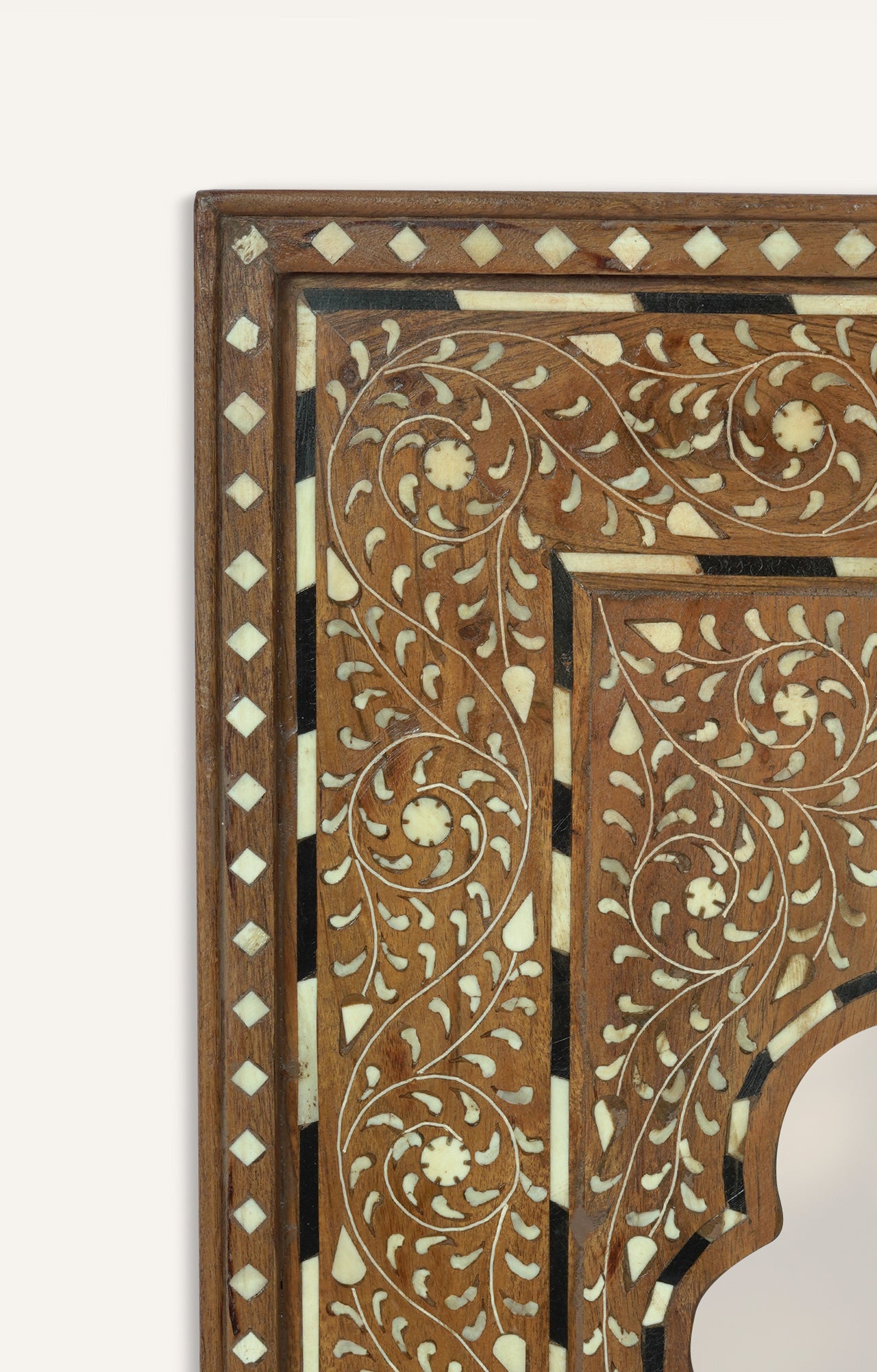 Handcrafted Jharokha Bone Inlay Mirror