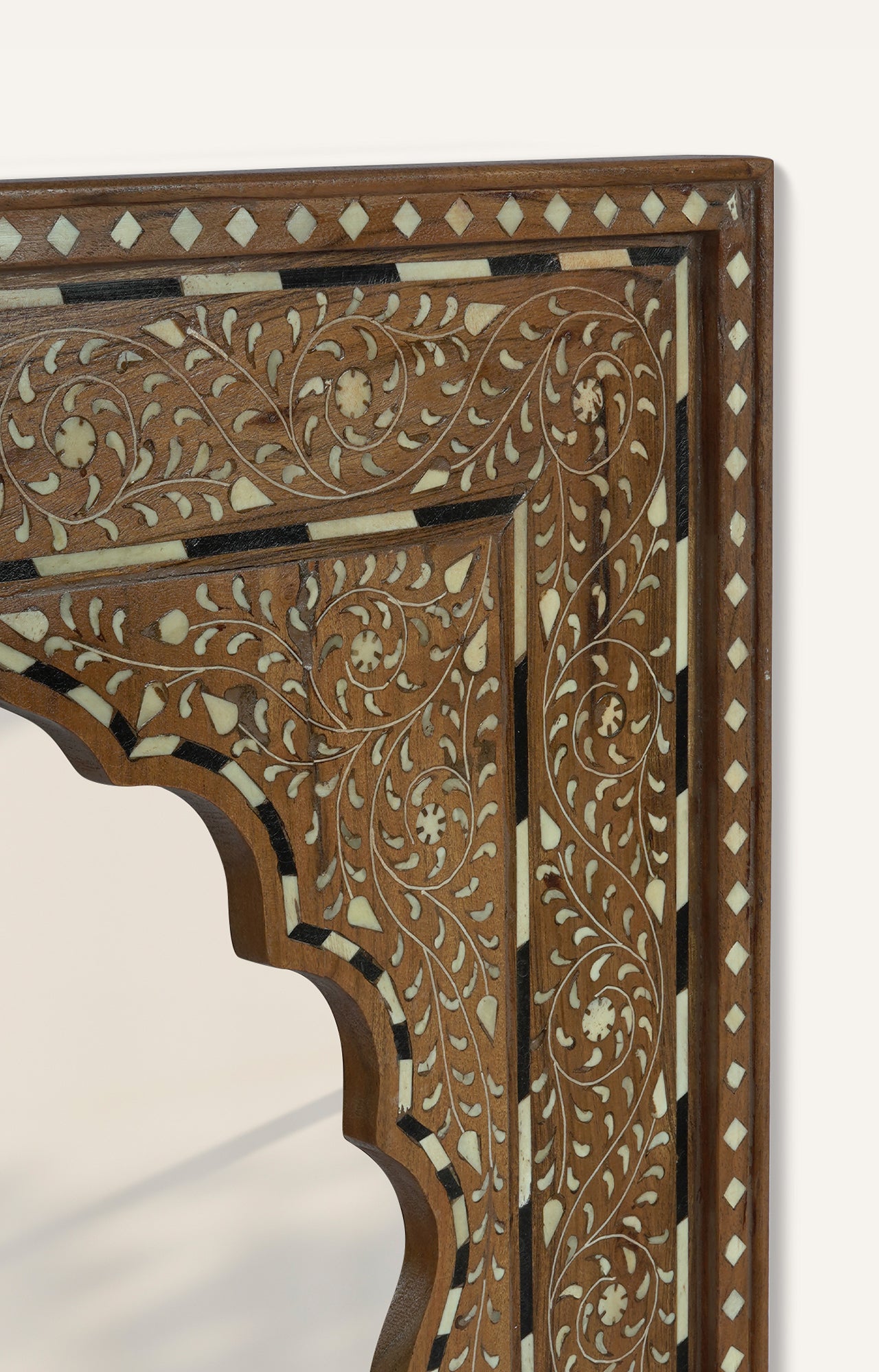 Handcrafted Jharokha Bone Inlay Mirror