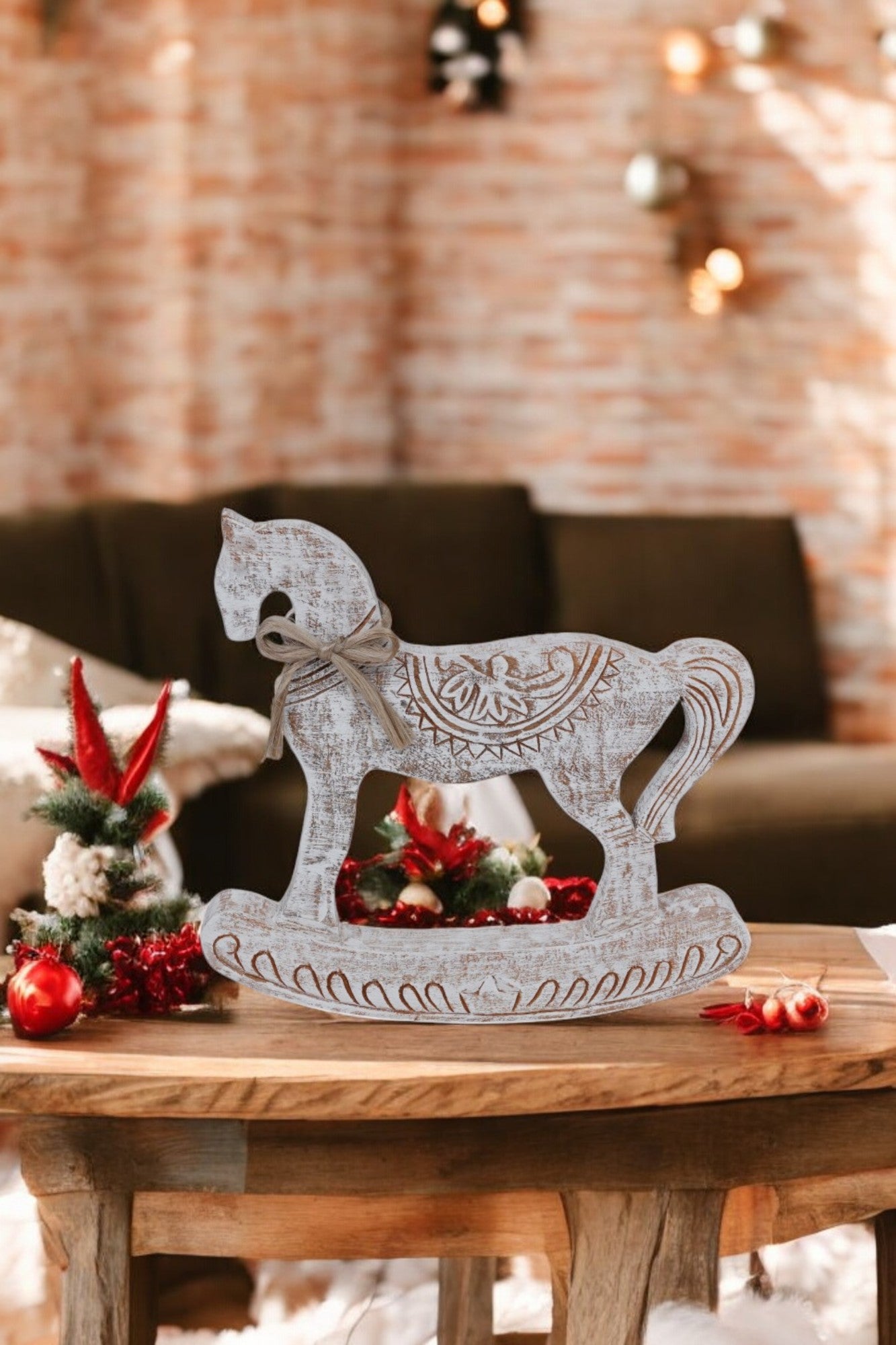 Hippocampus Rocker Christmas Horse